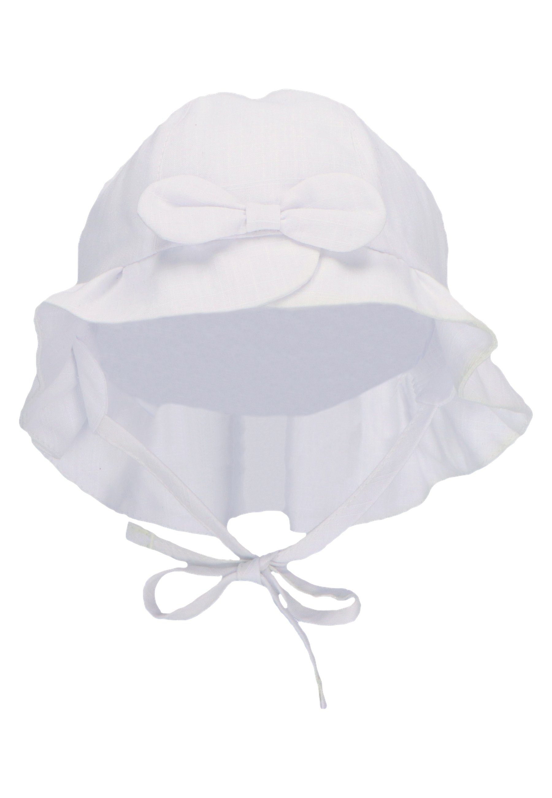 (1-St) Ballonmütze Hut Sterntaler® weiß Leinencharakter