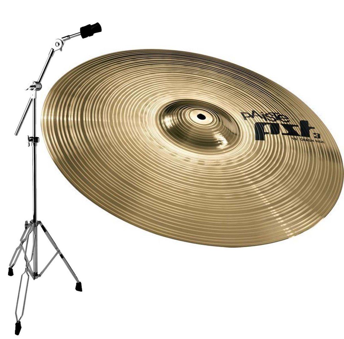 Schlagzeug Paiste PST3 Crash Ride 18 mit Galgenbeckenständer