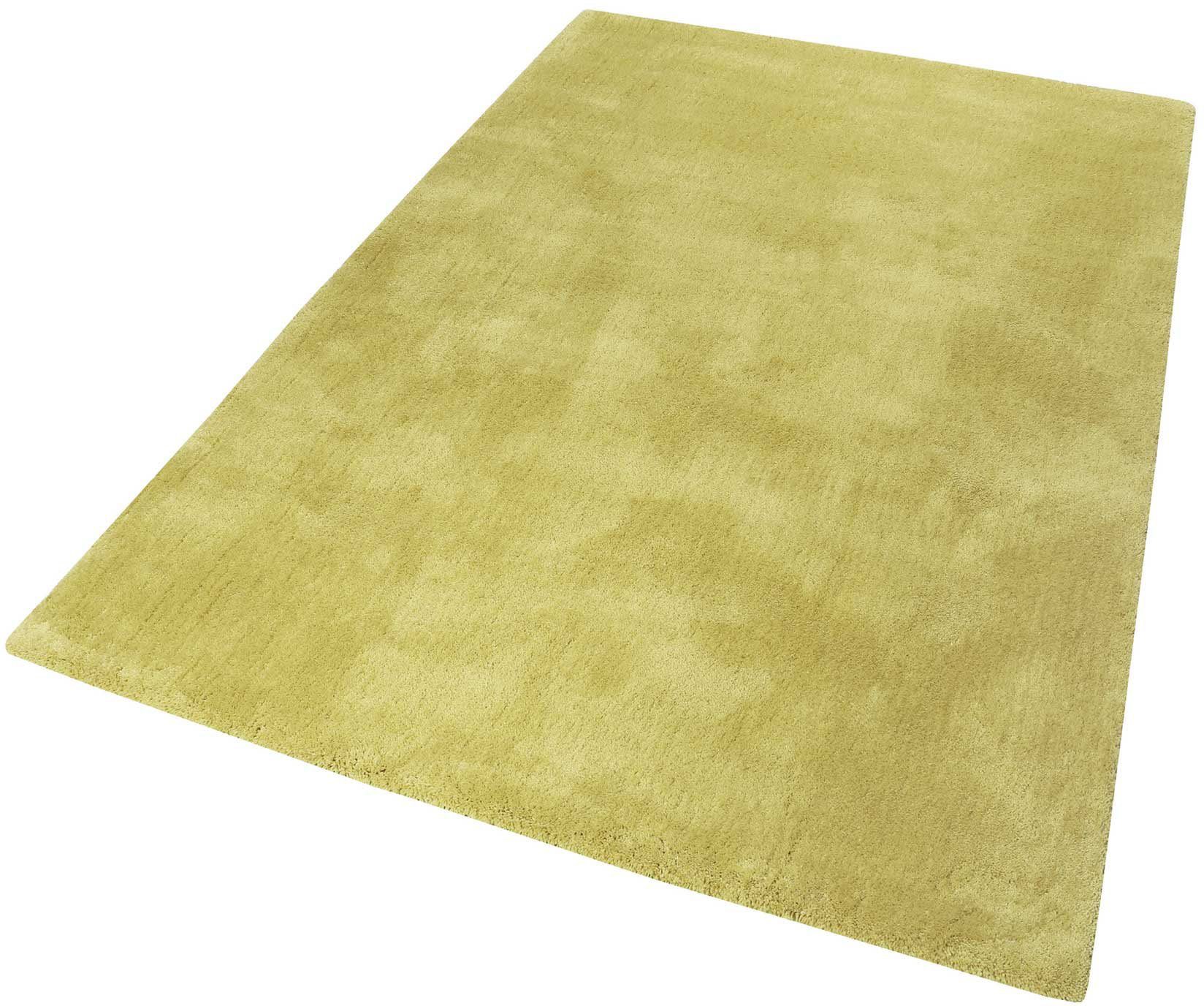 Hochflor-Teppich Relaxx, Esprit, rechteckig, Höhe: 25 mm, Wohnzimmer, sehr große Farbauswahl, weicher dichter Hochflor senfgelb/gelb