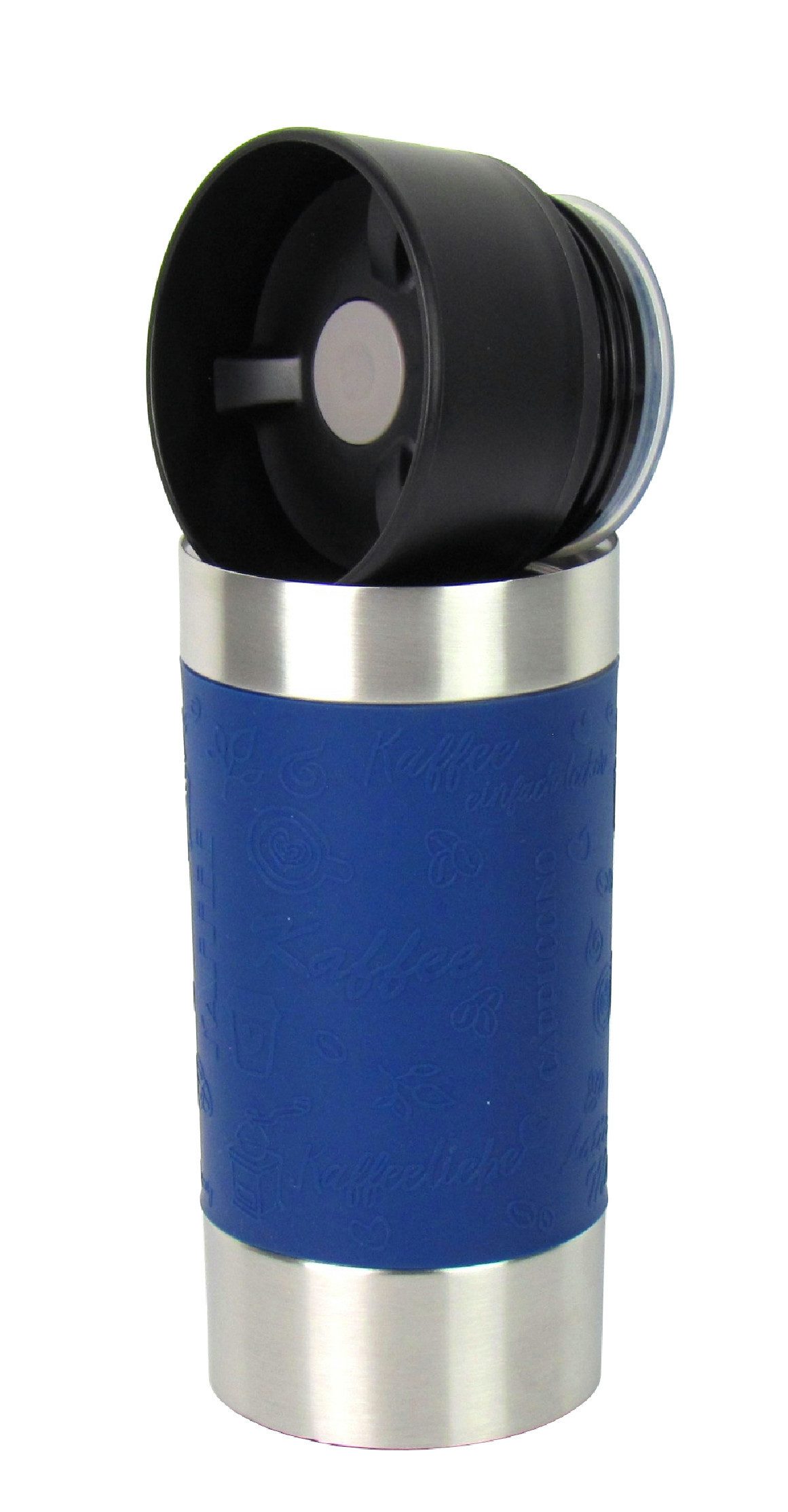 Haushalt International Thermoflasche Isolierbecher – Thermobecher, Fassungsvermögen 360ml – Doppelwandig mit Quick-Press Verschluss