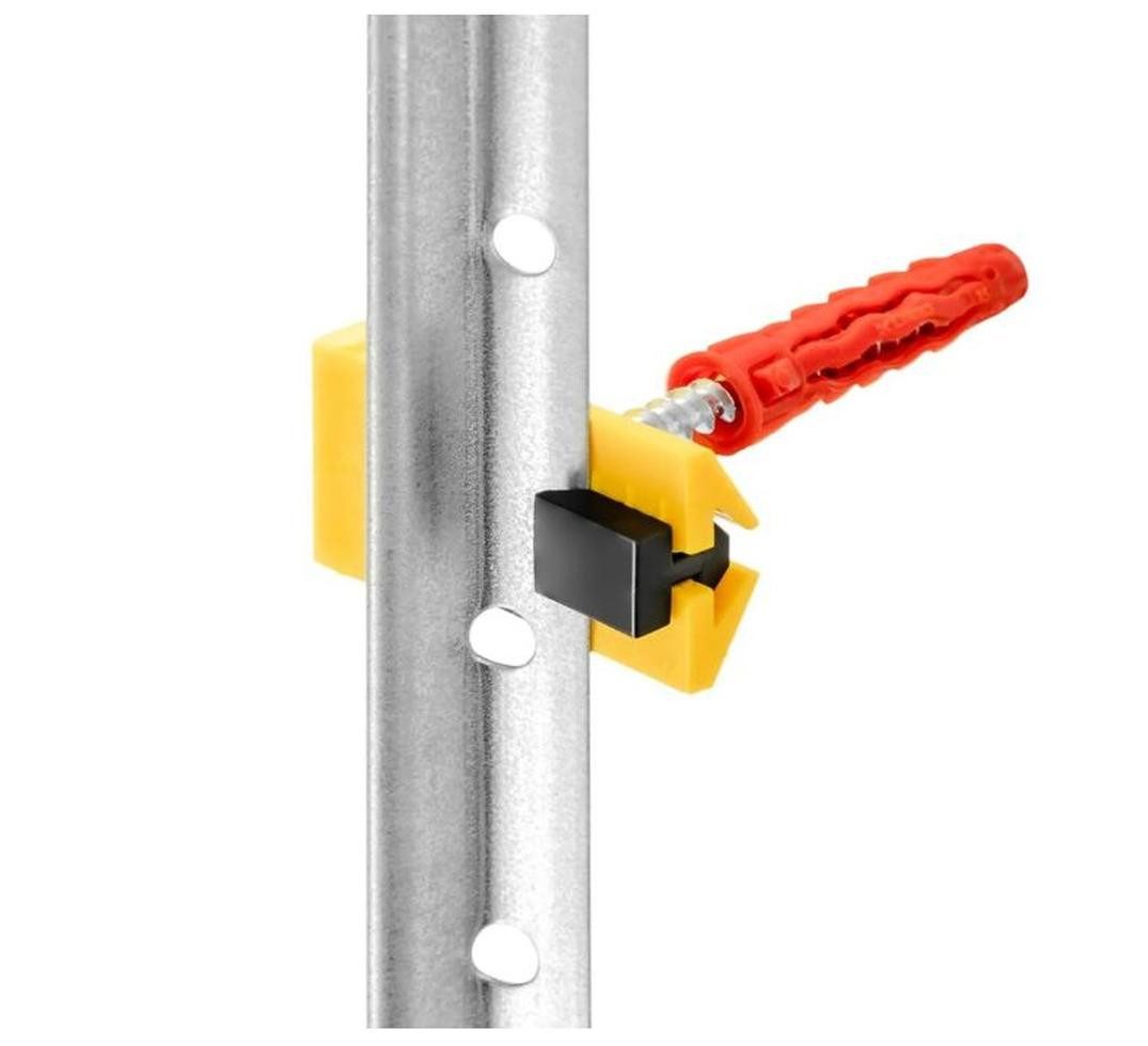 Tevo Tech Leisten-Befestigungsclips Schnellputzprofil Clips System + Dübel, (100-St)