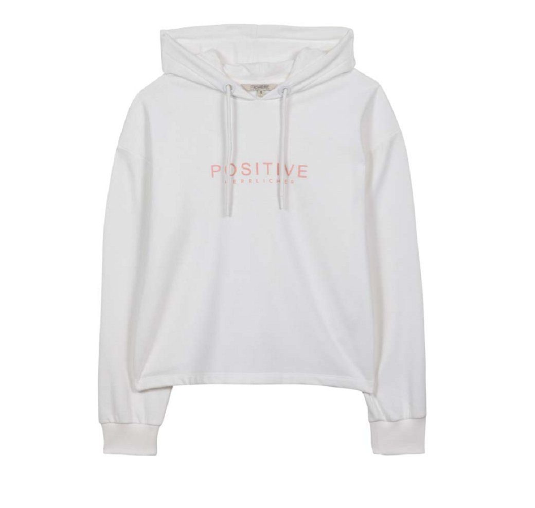 Herrlicher Kapuzensweatjacke Haven Sweat Peached Kapuze mit Kordel Herrlicher“ Frottee Logoprint