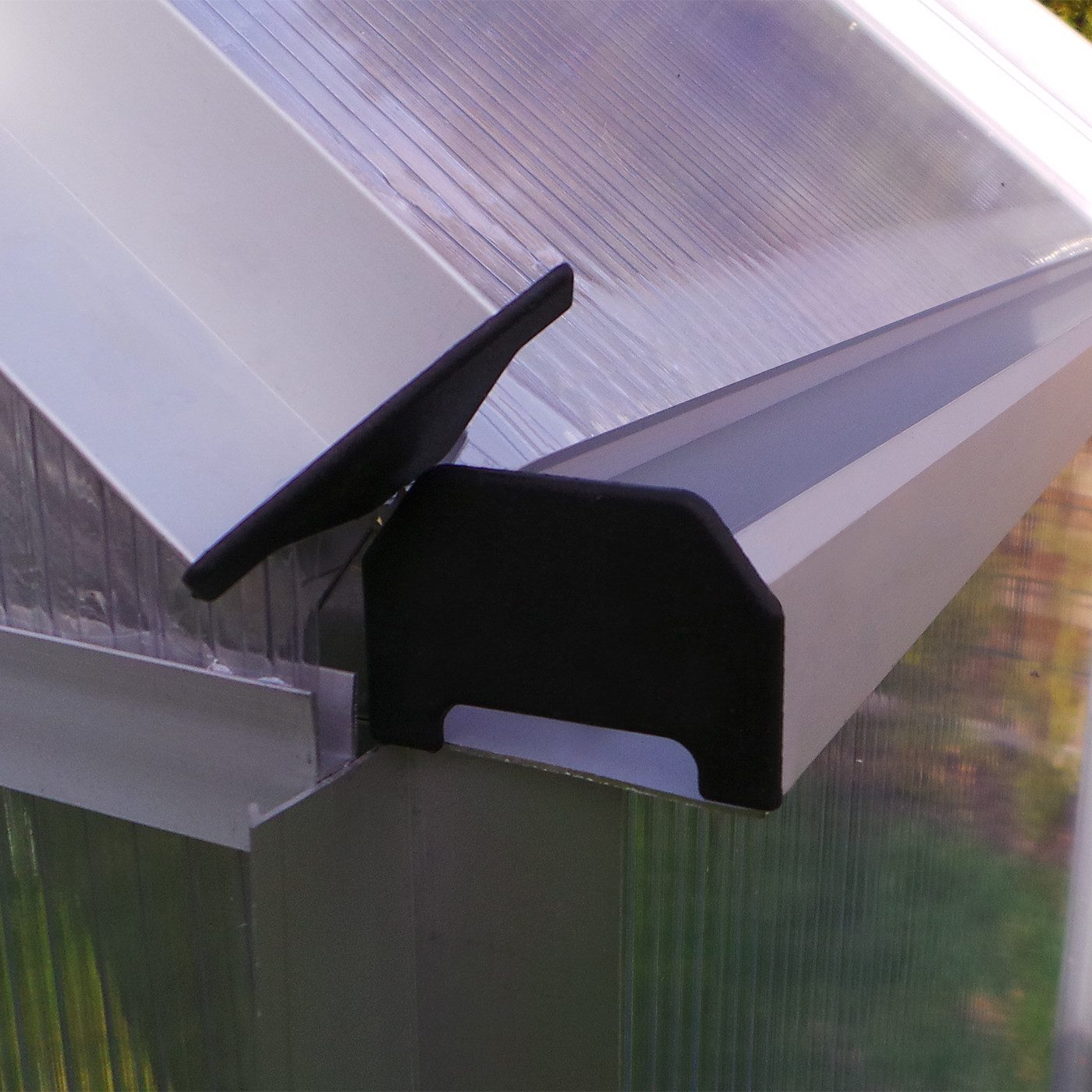 Plantiflex Gewächshaus mit Fundament, BxTxH: 250 x 310 x 205,00 cm, 6.00 mm Wandstärke, Aluminium - Garten Pflanzenhaus, Alu Treibhaus Tomatenhaus, inkl. Dachfenster