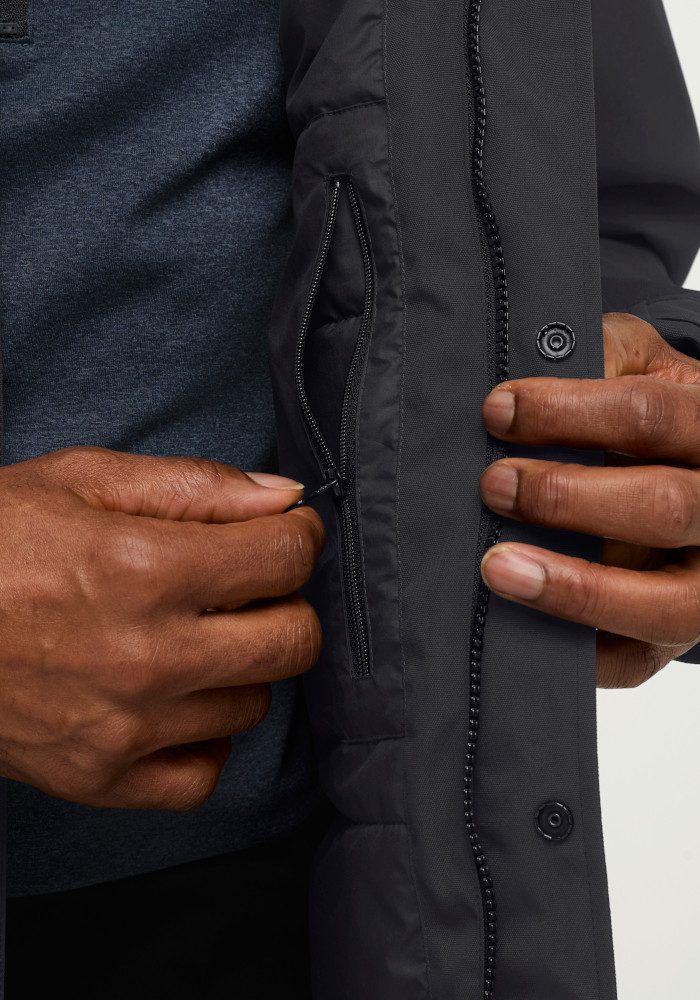 Jack Wolfskin Funktionsparka CANYON SHIELD PARKA M für Winter, atmungsaktiv, winddicht, mit abnehmbarer Kapuze