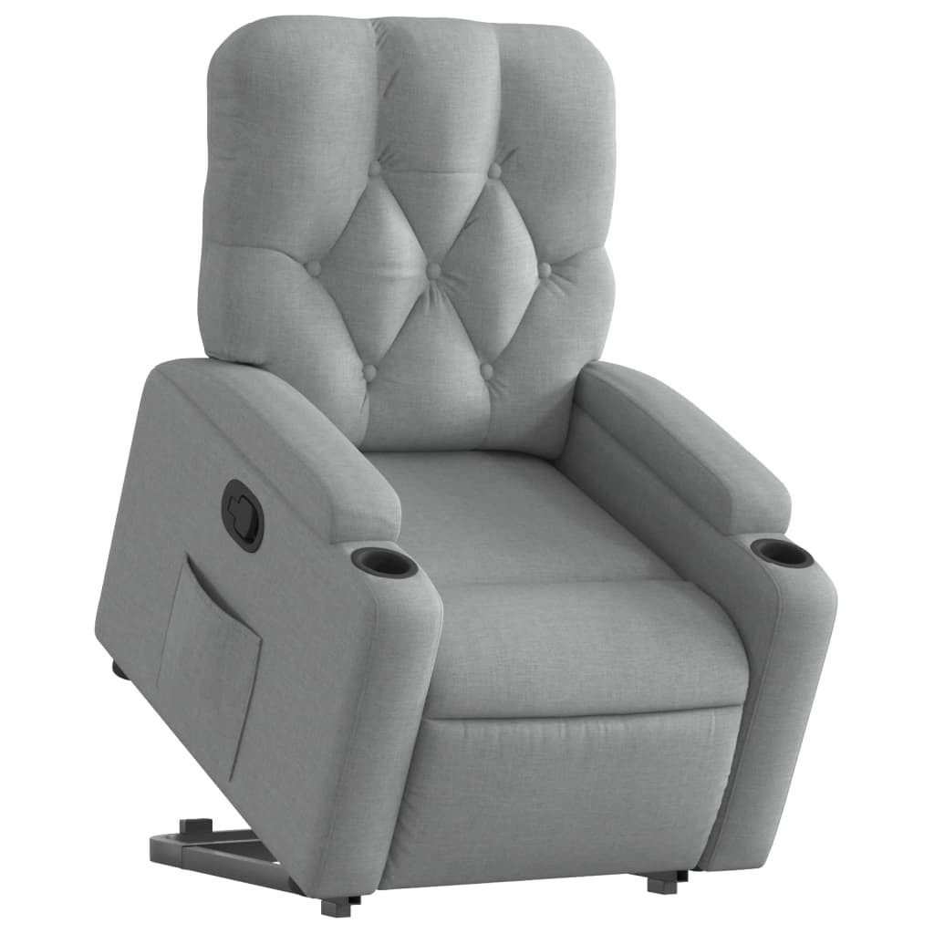 vidaXL Sessel Relaxsessel mit Aufstehhilfe Hellgrau günstig online kaufen