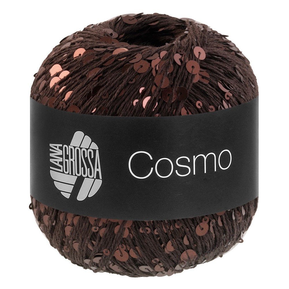 LANA GROSSA COSMO Häkelwolle, 260 m (Beilaufgarn aus Baumwolle mit großen und kleinen Pailletten), 100 g
