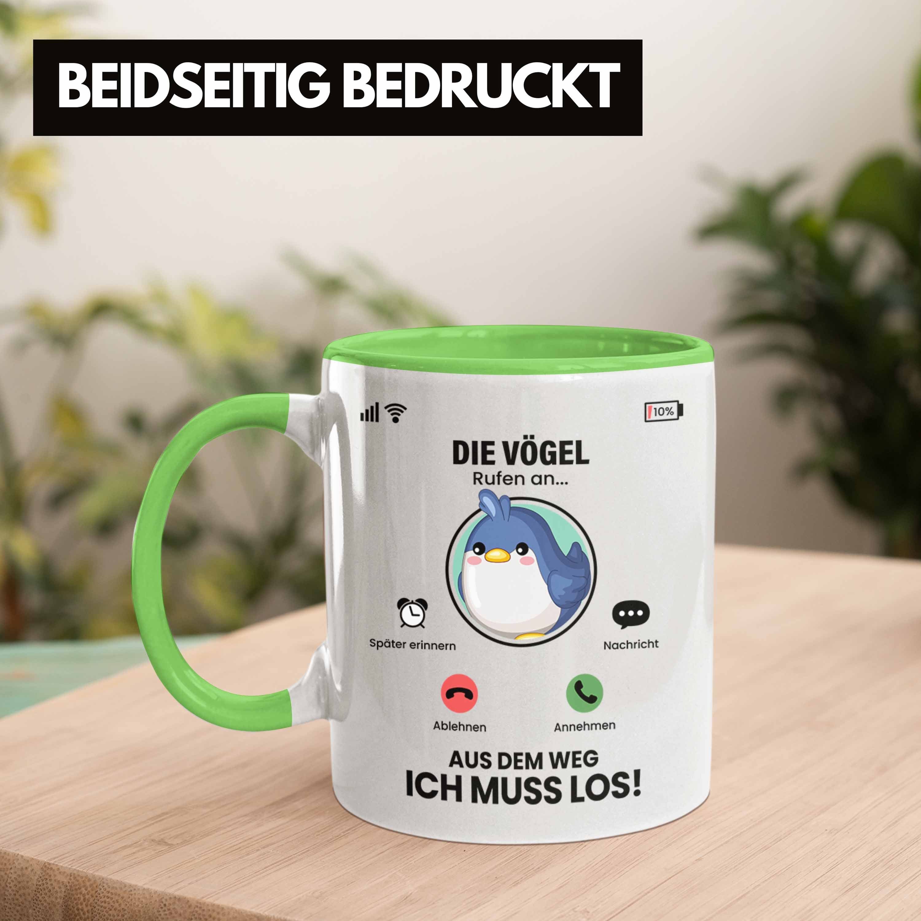 Tasse Besitzer Vögel An Grün Tasse Vögel Trendation für Züchter Rufen Geschenki Die Geschenk