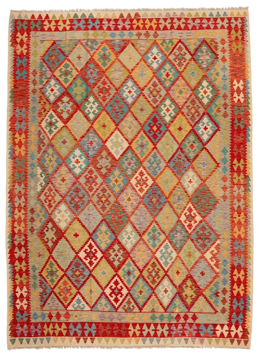 Orientteppich Kelim Afghan 249x345 Handgewebter Orientteppich, Nain Trading, rechteckig, Höhe: 3 mm