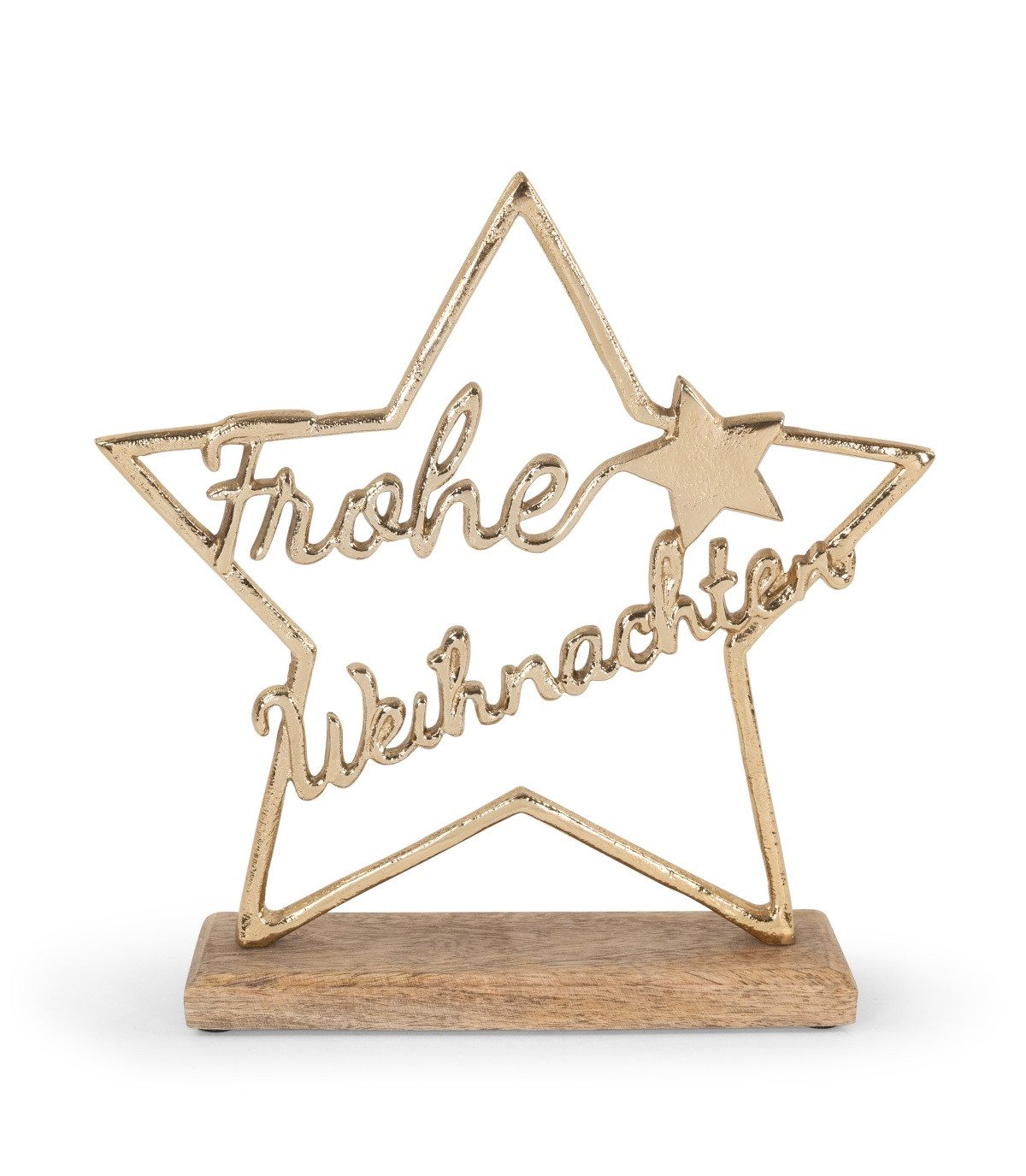 RIFFELMACHER & WEINBERGER Christbaumschmuck Stern 'Frohe Weihnachten', Gold 25x25,5 cm