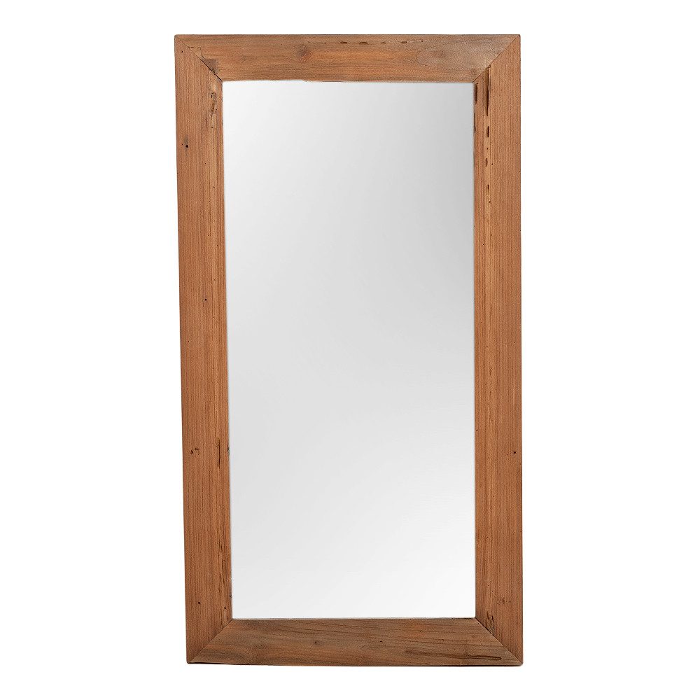 LebensWohnArt Wandspiegel Wandspiegel TEAK 130x70cm recyceltes Teak natural Spiegel