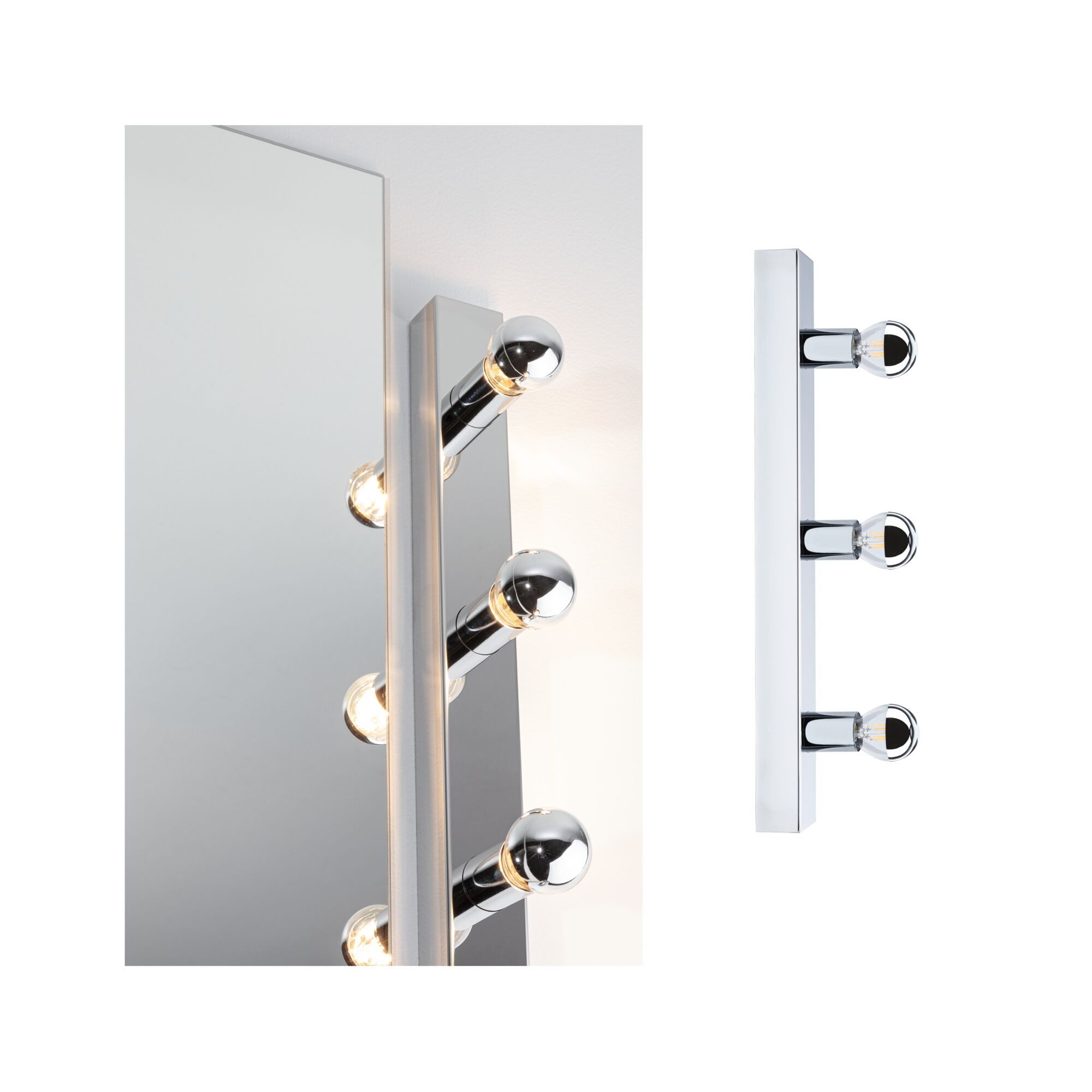 Paulmann LED Spiegelleuchte Set Spiegelleuchte Regula II inkl. Leuchtmittel 3-flammig IP44 E14 270