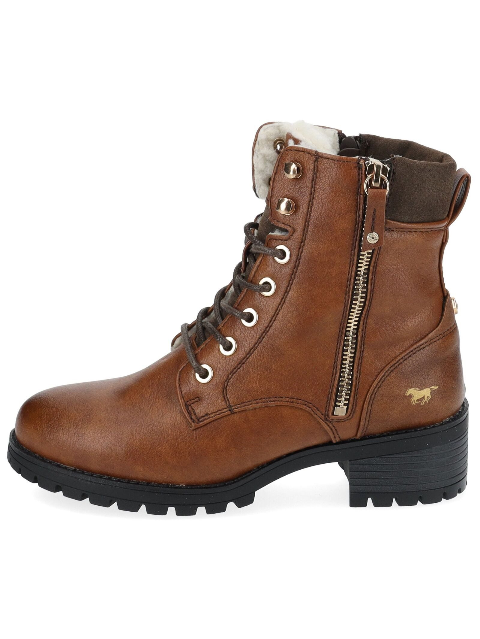 MUSTANG Stiefelette Lederimitat Schnürstiefelette günstig online kaufen