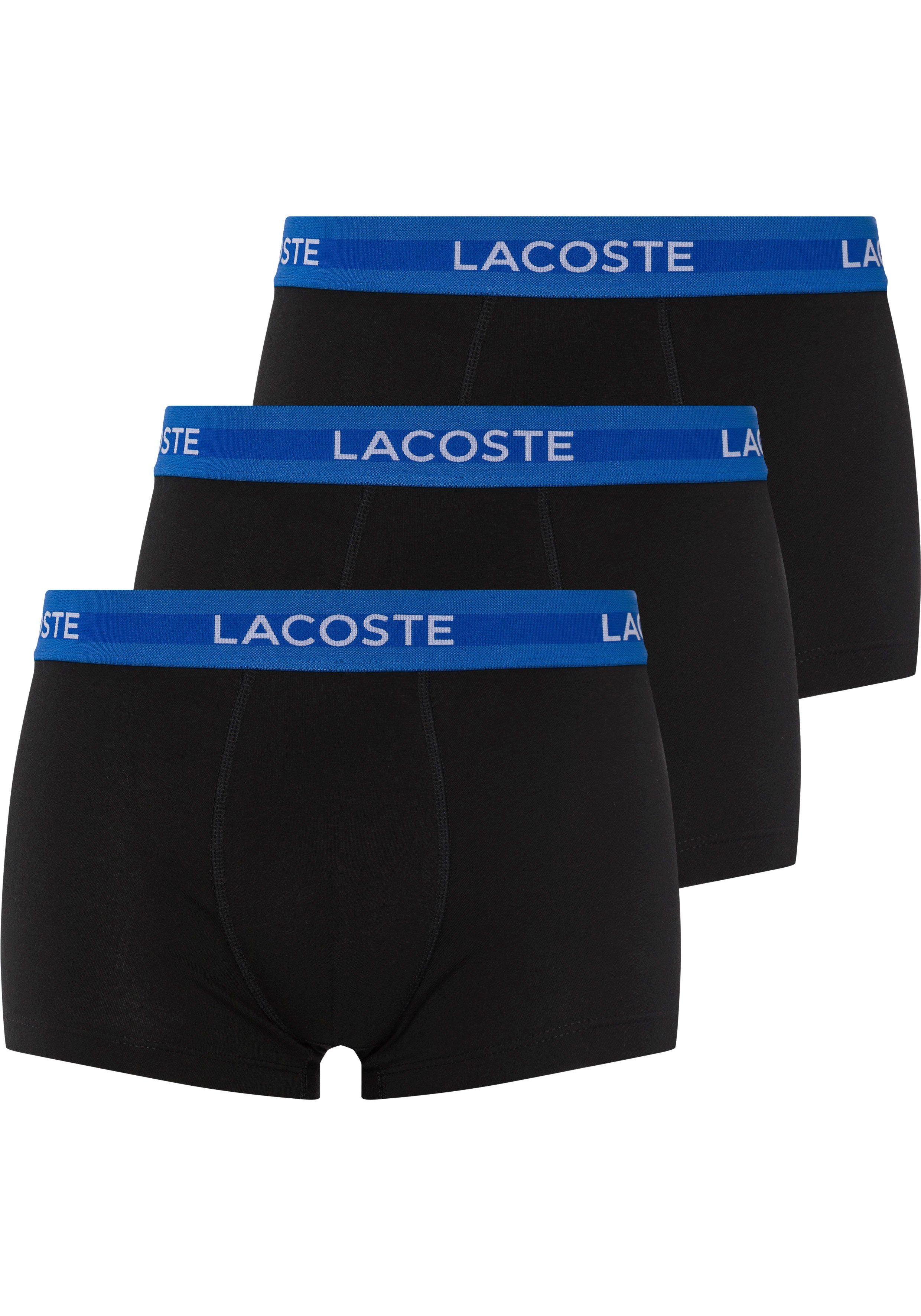 Lacoste Boxershorts (Packung, 3-St., 3er-Pack) mit Lacoste-Schriftzug am Bund 985 black-blue