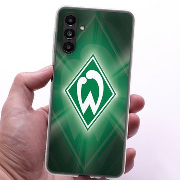 DeinDesign Handyhülle SV Werder Bremen Offizielles Lizenzprodukt Wappen Werder Bremen Laser, Samsung Galaxy A13 5G Silikon Hülle Bumper Case Handy Schutzhülle