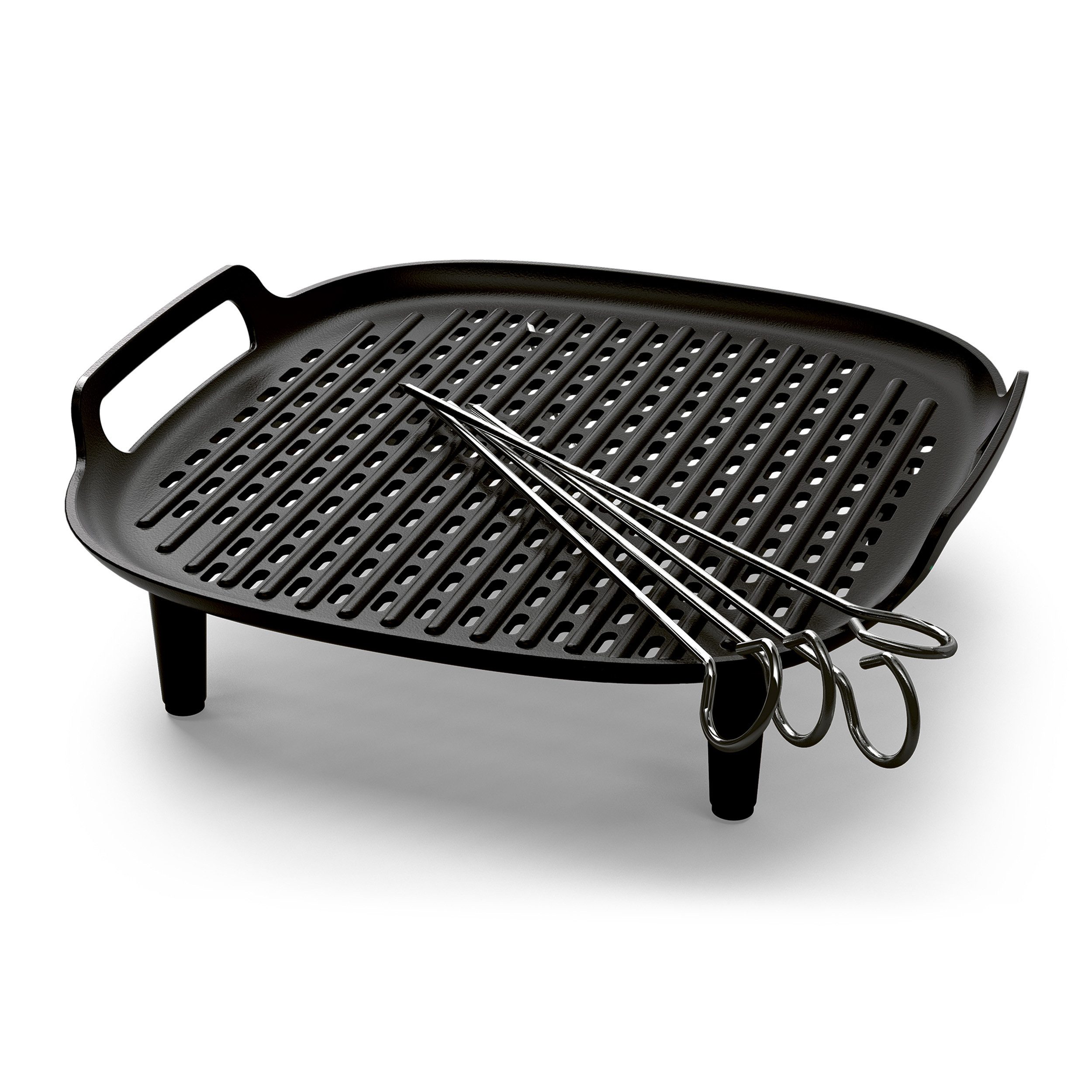 Philips Airfryer-Grillrost HD9926/00 für Airfryer (3.2-4.2L) & Dual Basket, NA221/00 (Set, 5-St), inkl. 4 Spieße, spülmaschinenfest