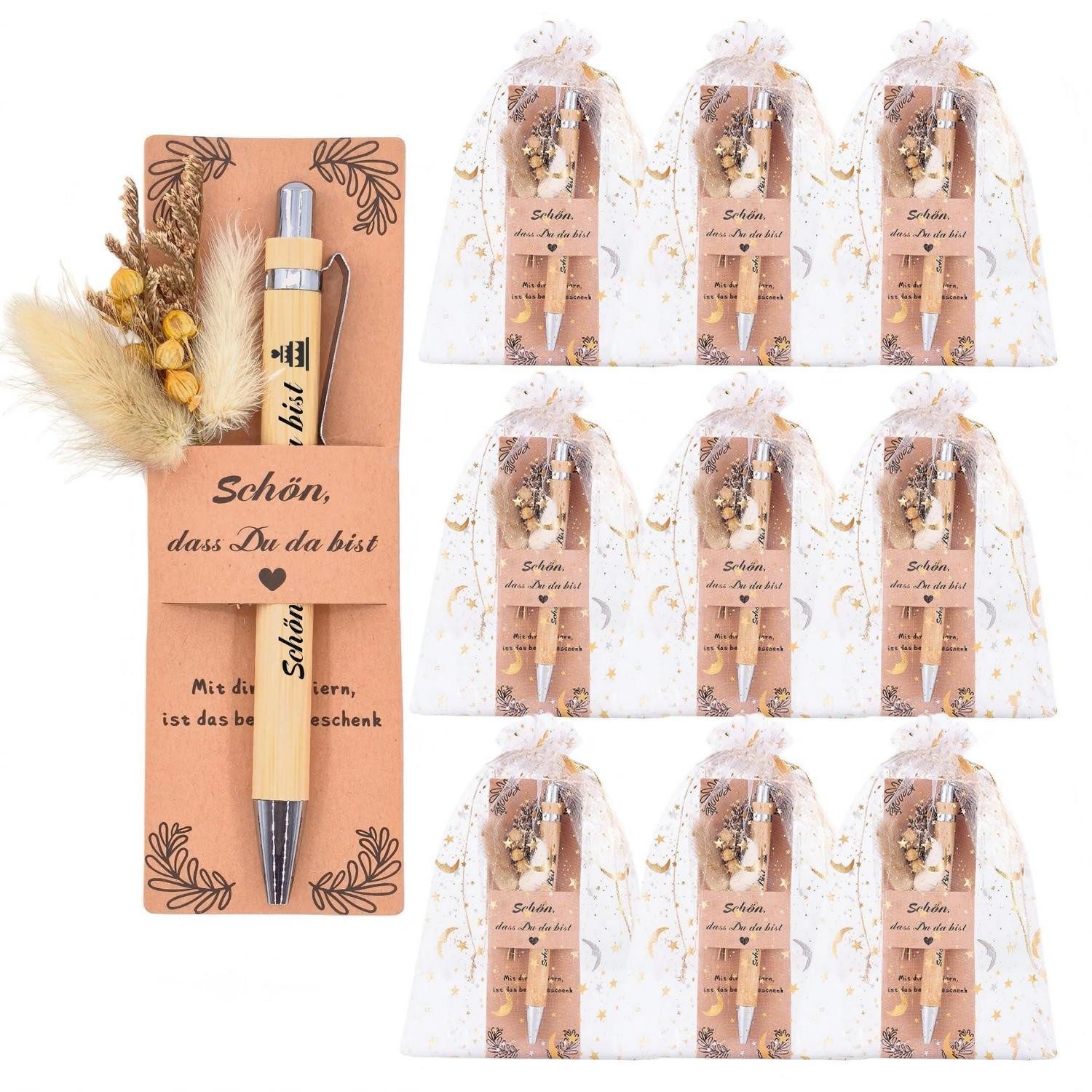 LuxusKollektion Kugelschreiber 10er Set Gastgeschenke Geburtstag Kugelschreiber Trockenblume