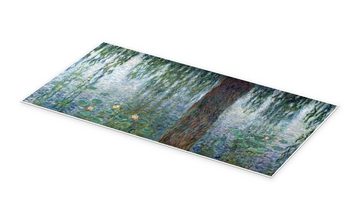 Posterlounge Poster Claude Monet, Seerosen mit Trauerweiden (Detail) I, Wohnzimmer Malerei