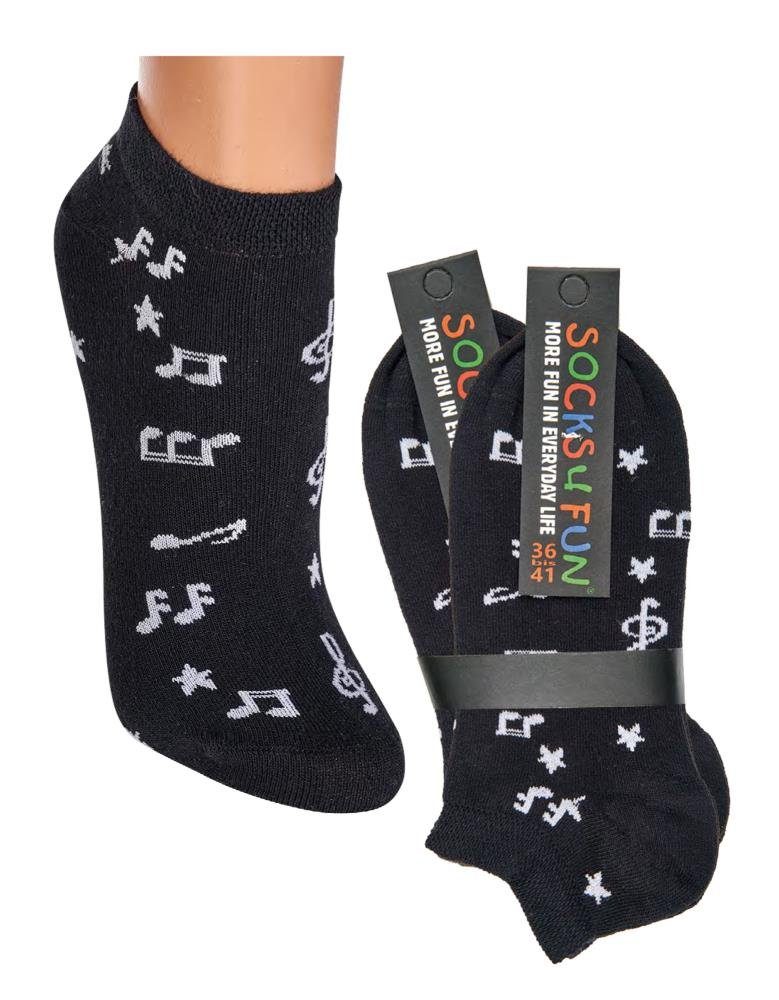 FussFreunde Sneakersocken 2 Paar witzige Fun Sneakersocken Spaß mit Socken lustige Geschenkidee
