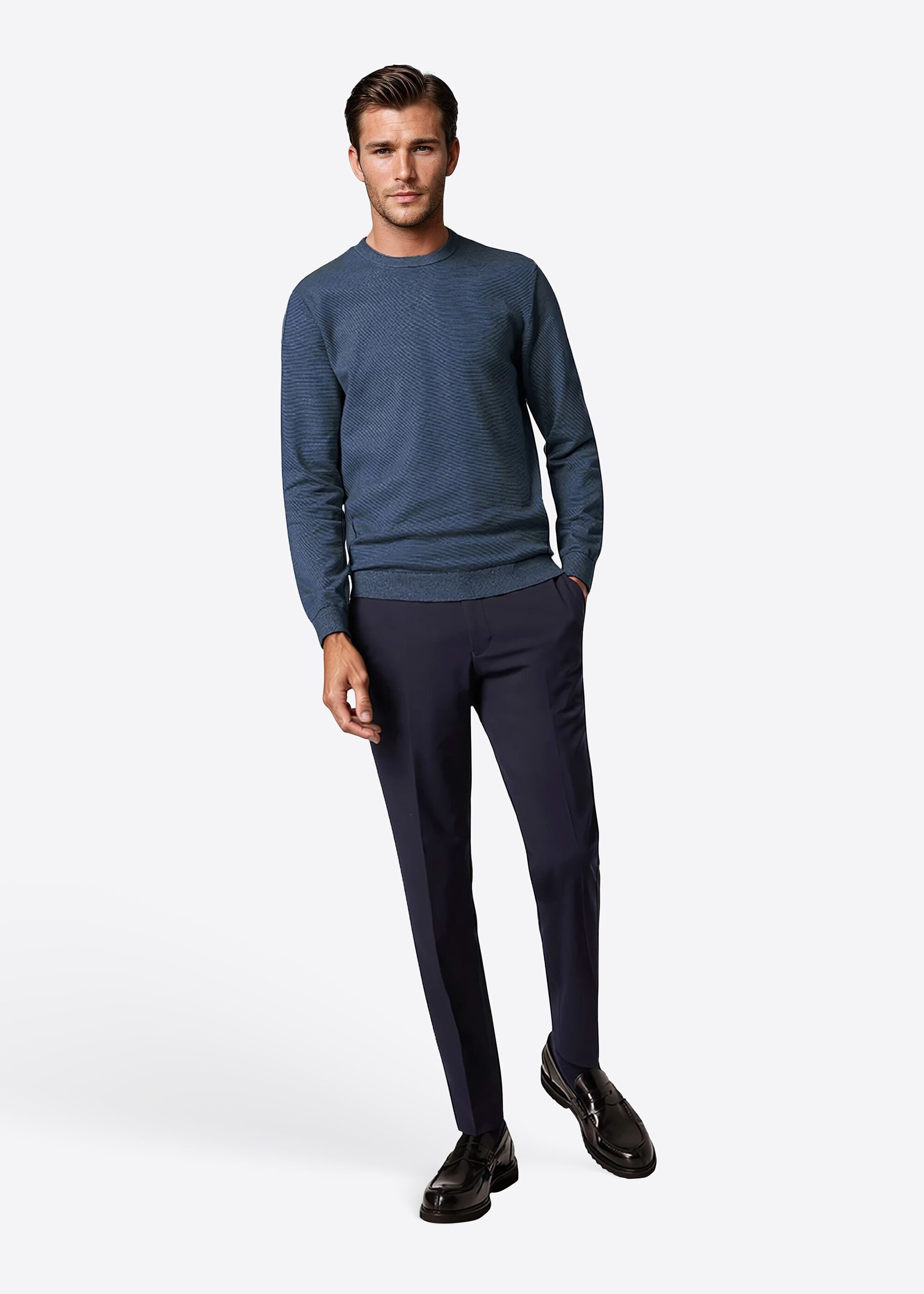 Pierre Cardin Rundhalspullover mit Rundhalsausschnitt günstig online kaufen