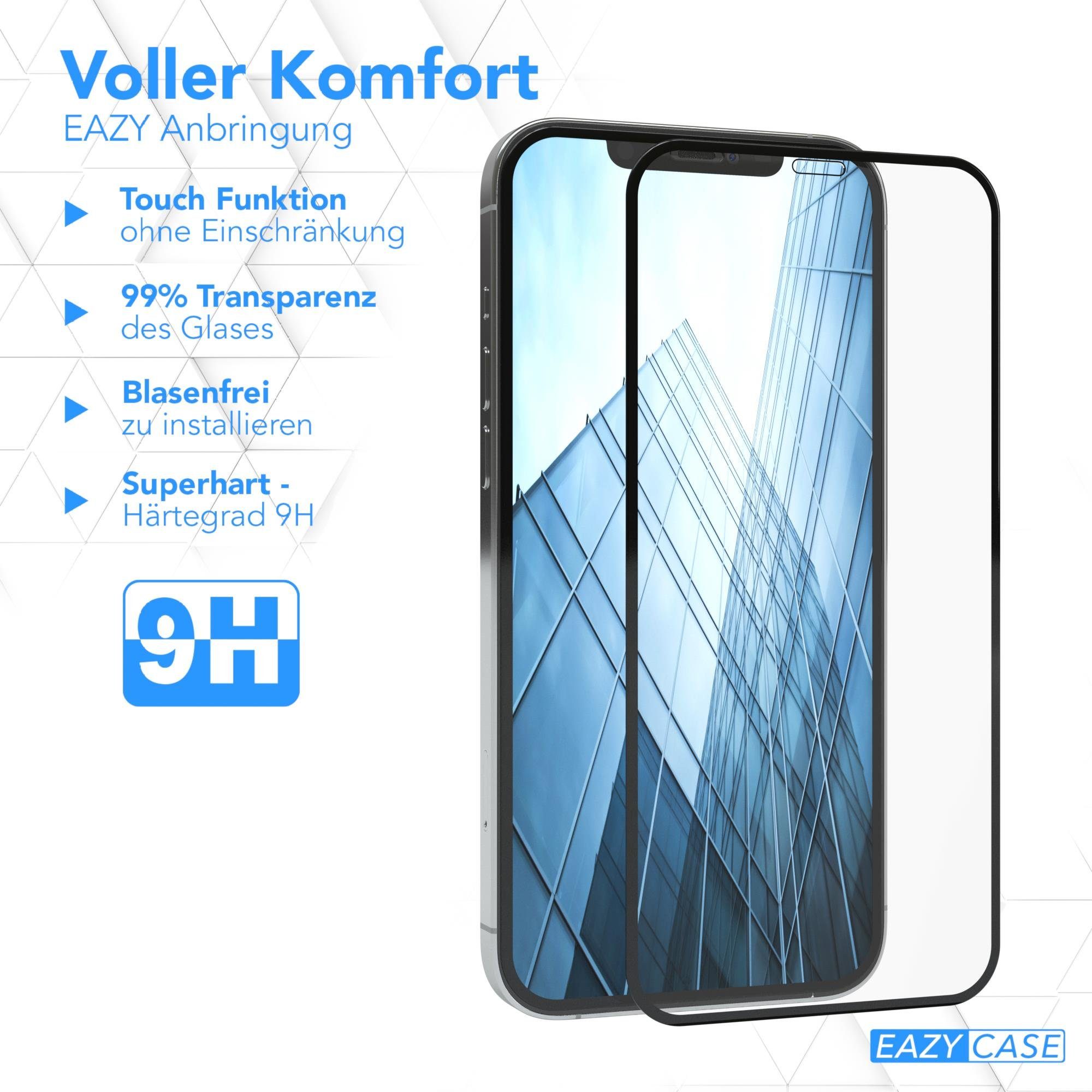 EAZY CASE Schutzfolie 2x Schutzglas für Apple iPhone 12 Pro Max, Bildschirmschutz Display Glasfolie 6,7 Zoll Panzerglas Glas 9H Folie