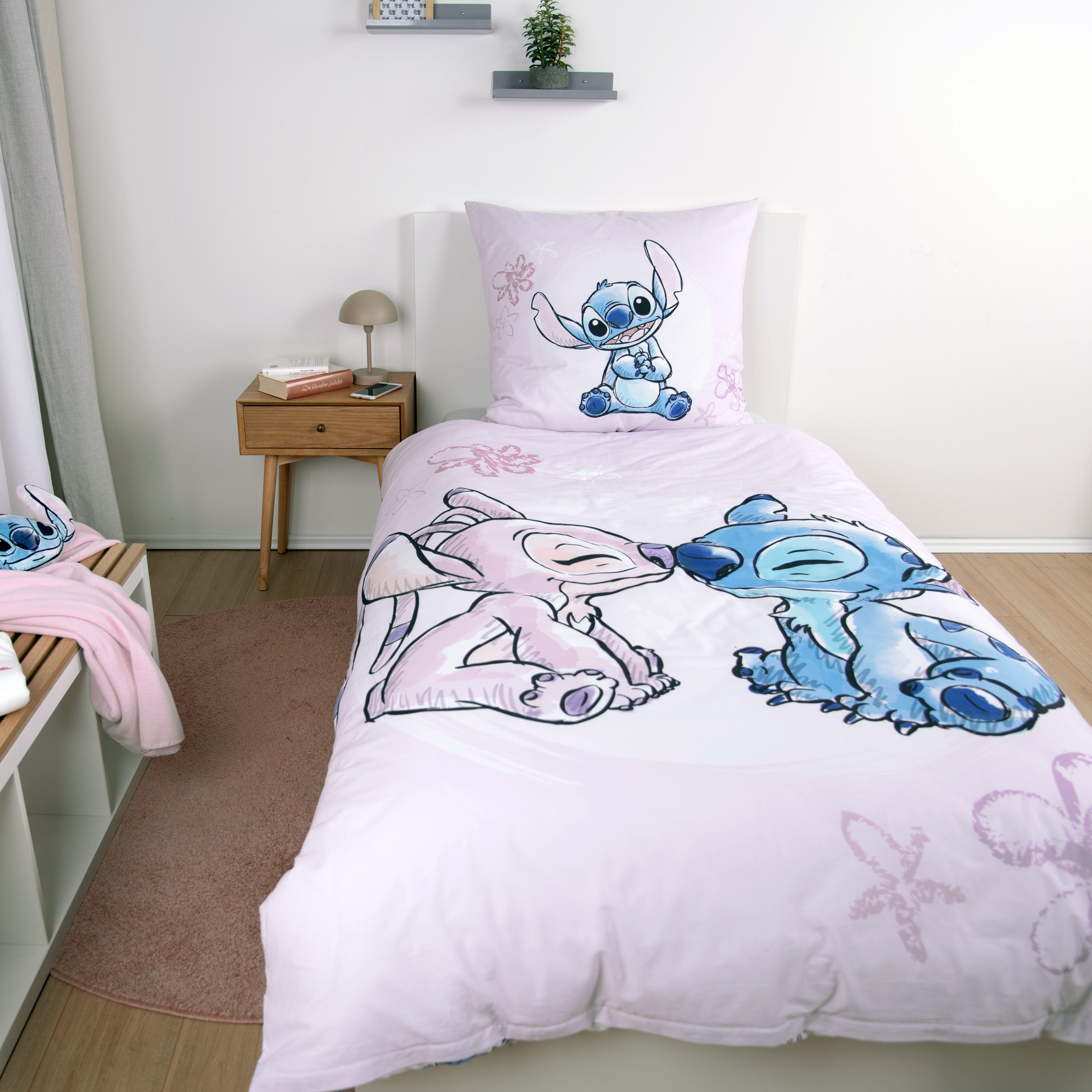 Disney Bettwäsche Disney Stitch, Renforcé, 2 teilig, Wendebettwäsche
