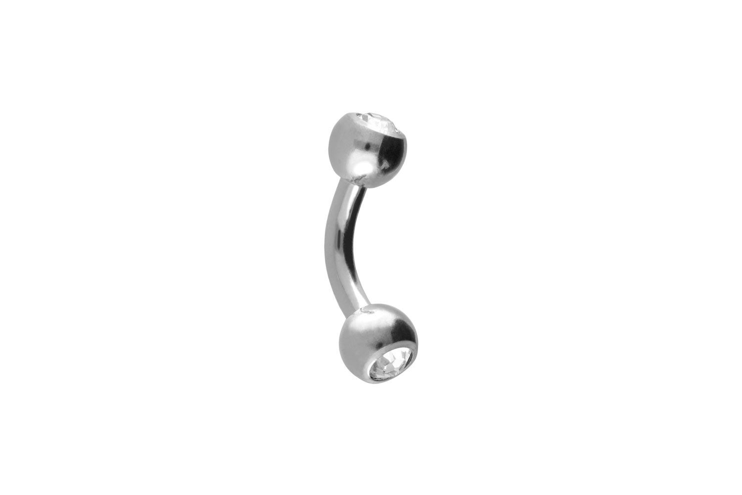 PIERCINGLINE Bauchnabelpiercing Chirurgenstahl Banane ZWEI KRISTALLE (Banan günstig online kaufen