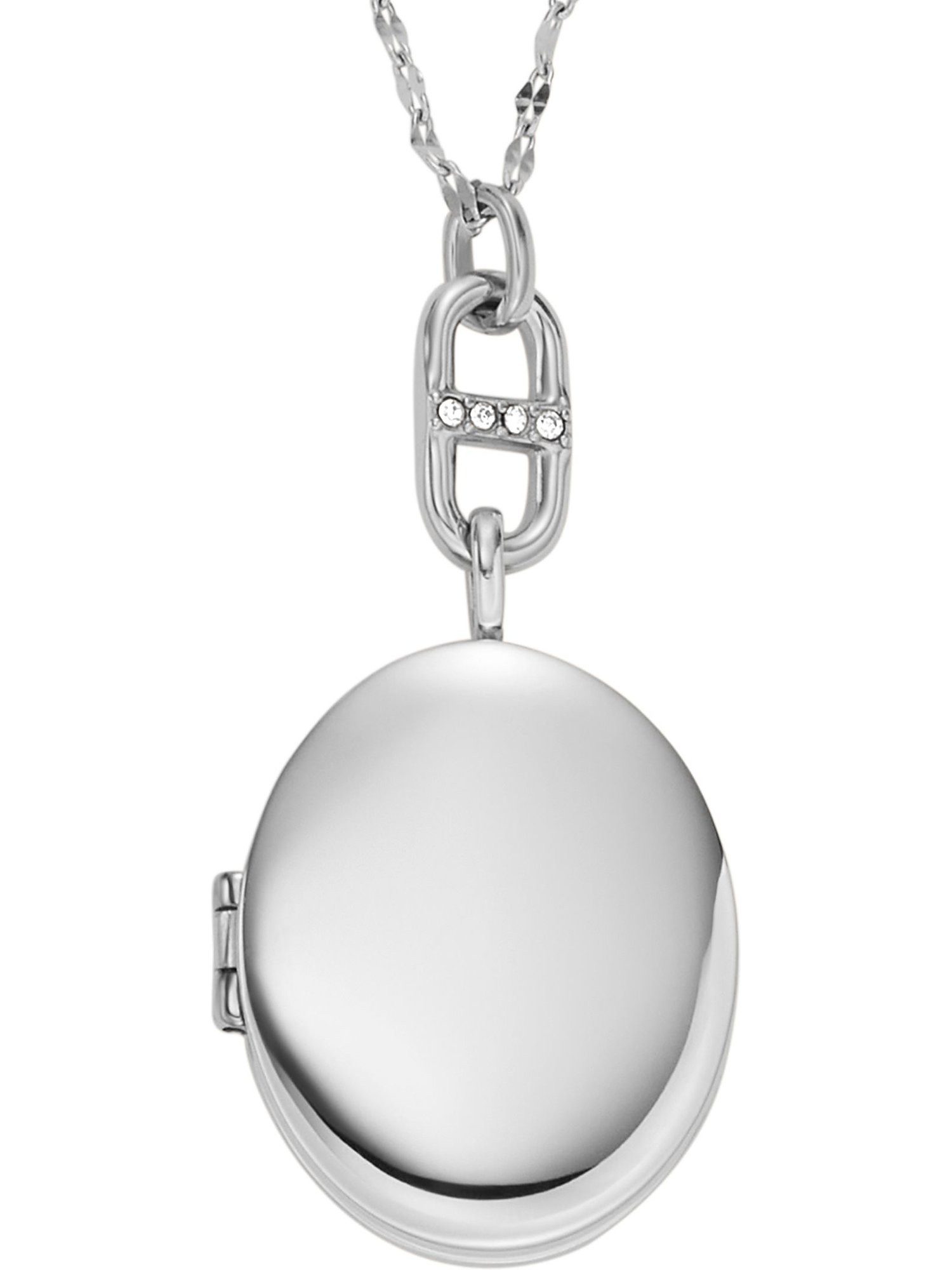 Fossil Collier Fossil Damen-Kette Edelstahl Glasstein günstig online kaufen