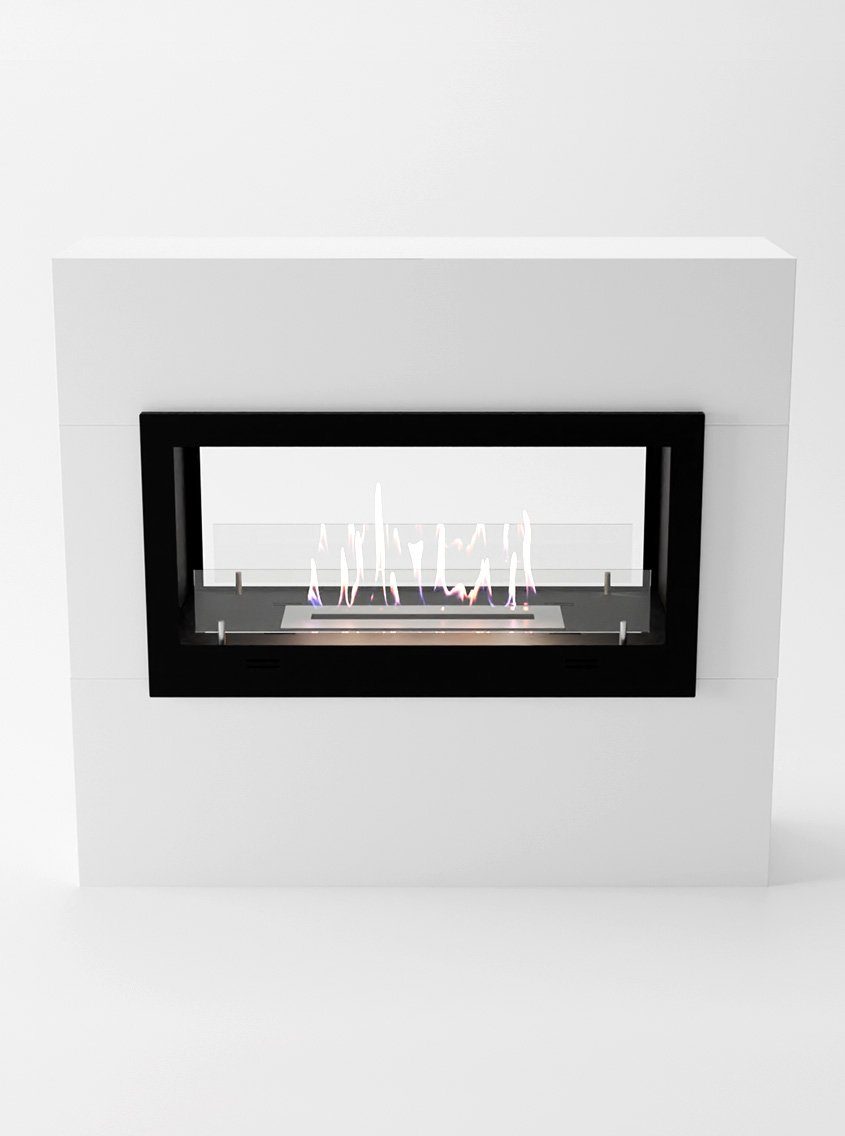 GLOW FIRE Echtfeuer-Dekokamin Ulstein Ethanol Kamin, Bioethanol Kamin mit 3h Brenndauer, Heizleistung bis 2 kw