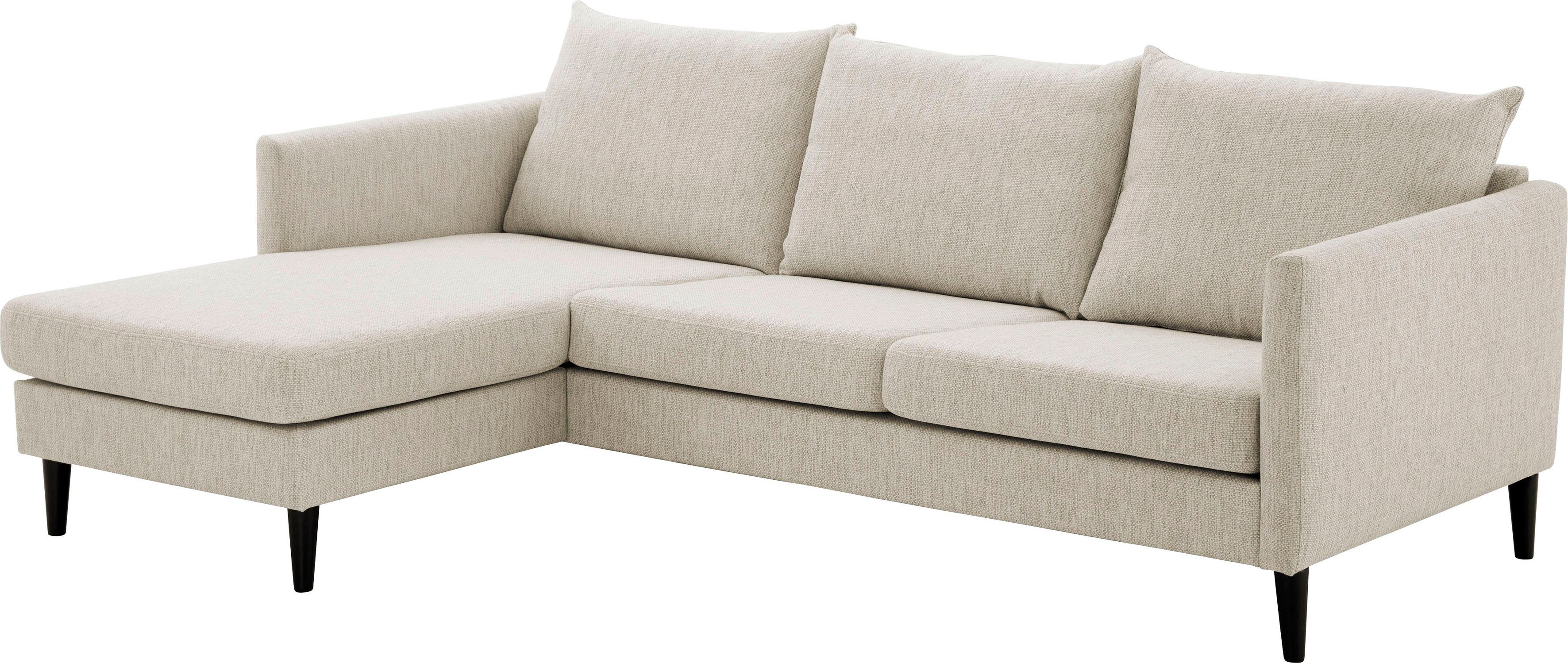 Wellenunterfederung, ATLANTIC Ecksofa beidseitig collection creme home montierbar mane Rekvik, mit