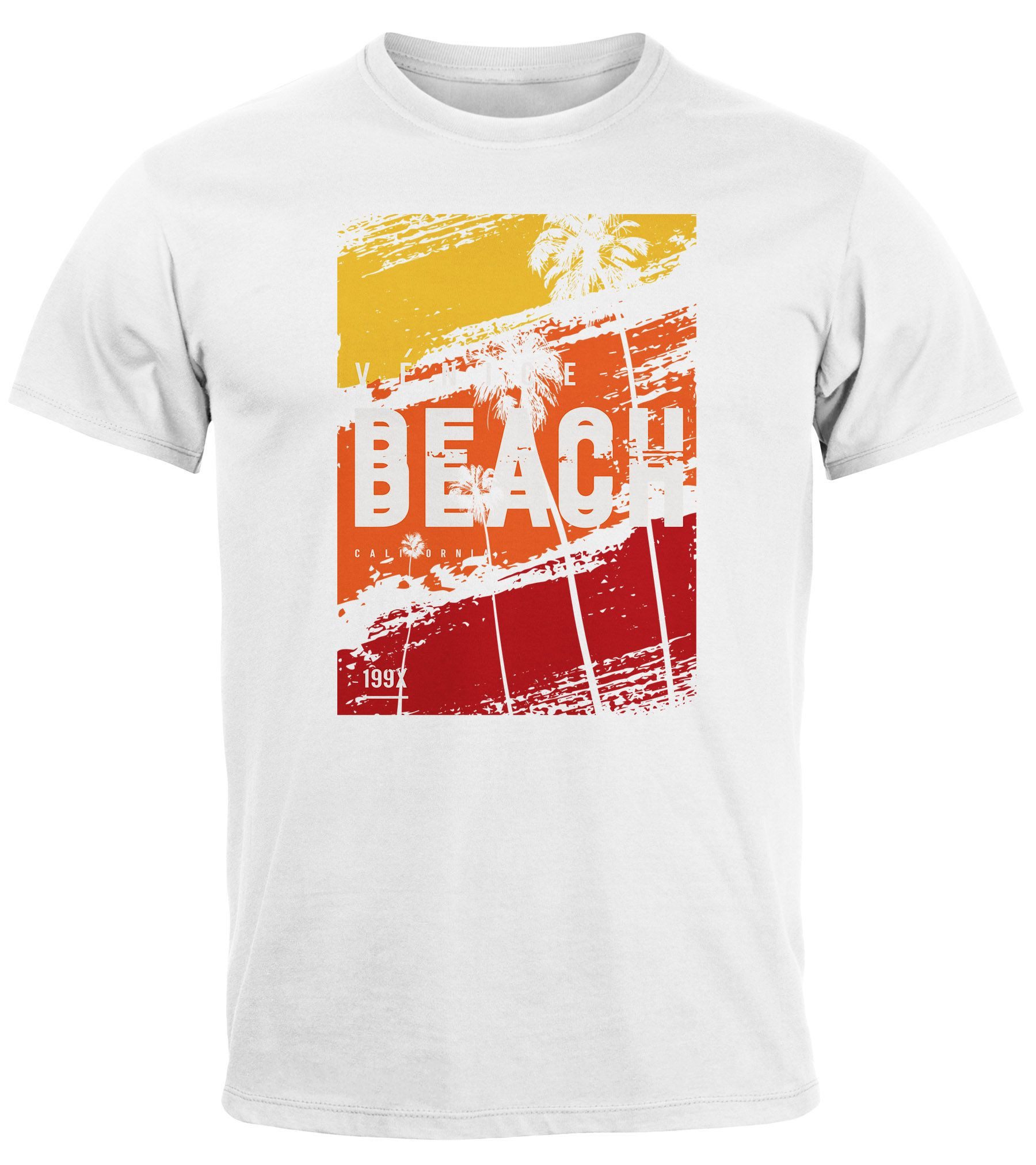 Neverless Print-Shirt Herren T-Shirt Sommer Venice günstig online kaufen