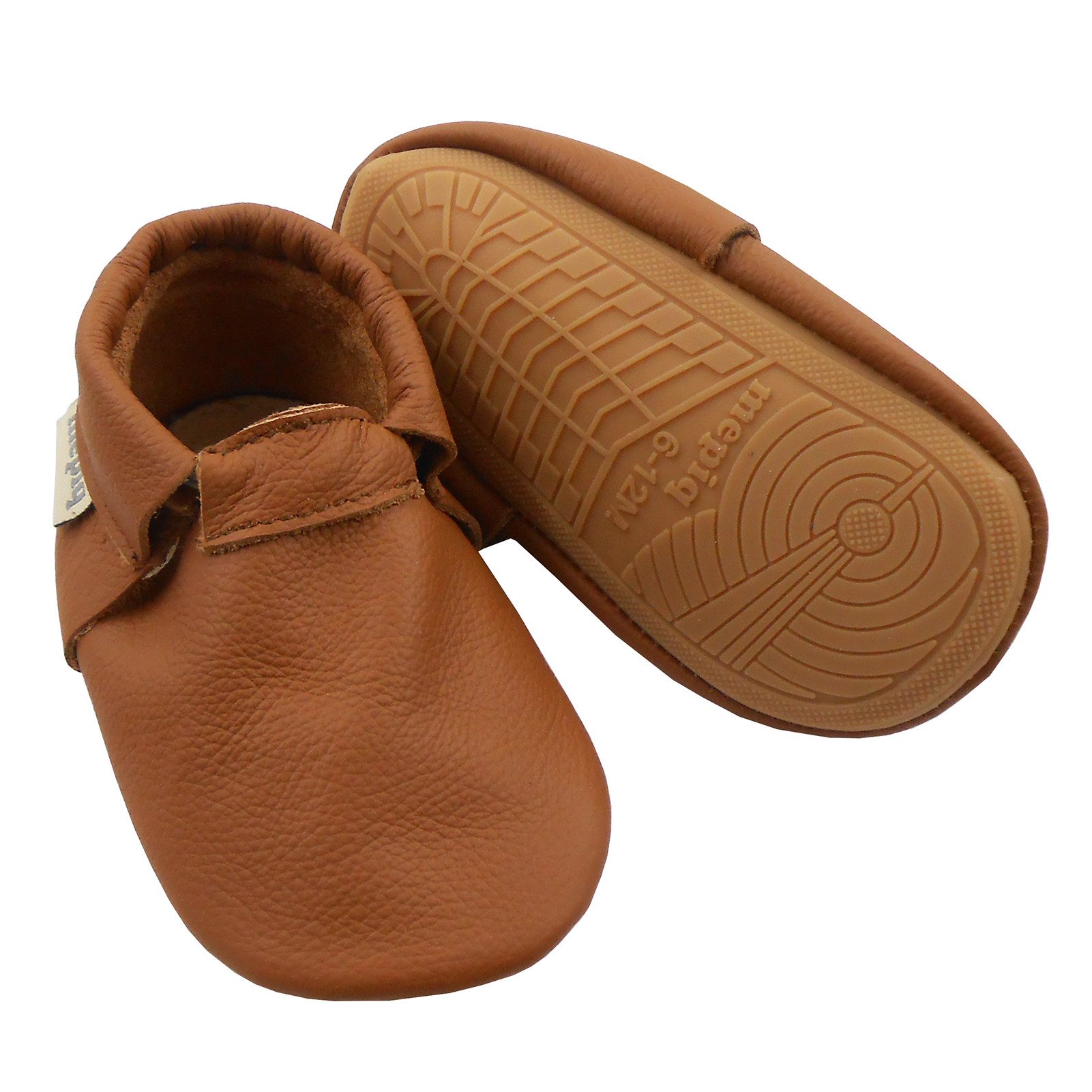 mepiq Mepiq Baby Lauflernschuhe aus 100 % Leder mit rutschfester Sohle Krabbelschuh 100% Leder