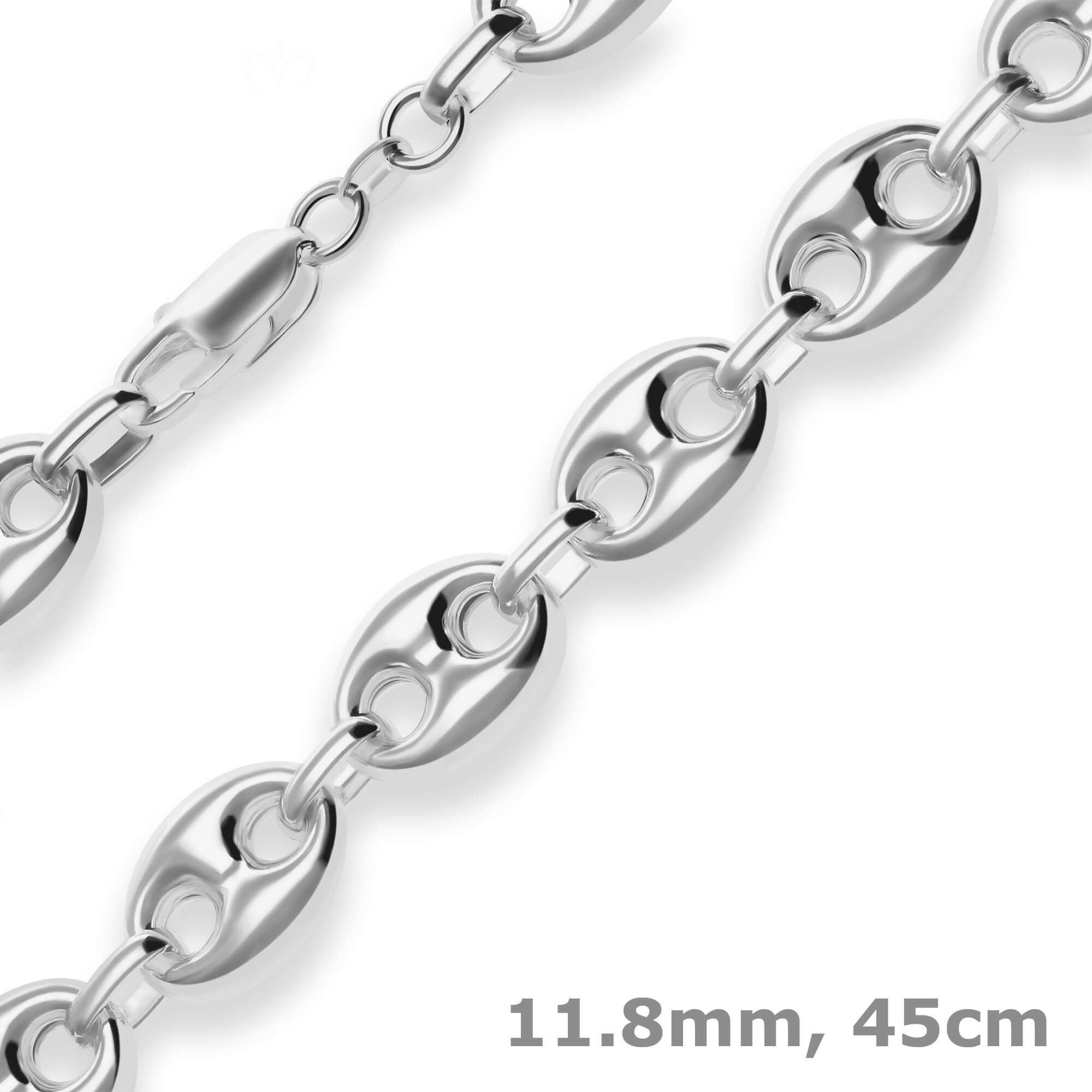 Silberkette 11,8mm Schiffsankerkette aus 925 Silber 45cm