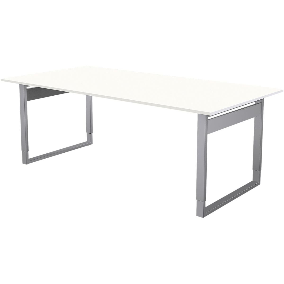 KERKMANN Schreibtisch Stage One, rechteckig, Höhe 68-82 cm, Hebeplatte mit Schwebe-Effekt, Bügel-Fuß