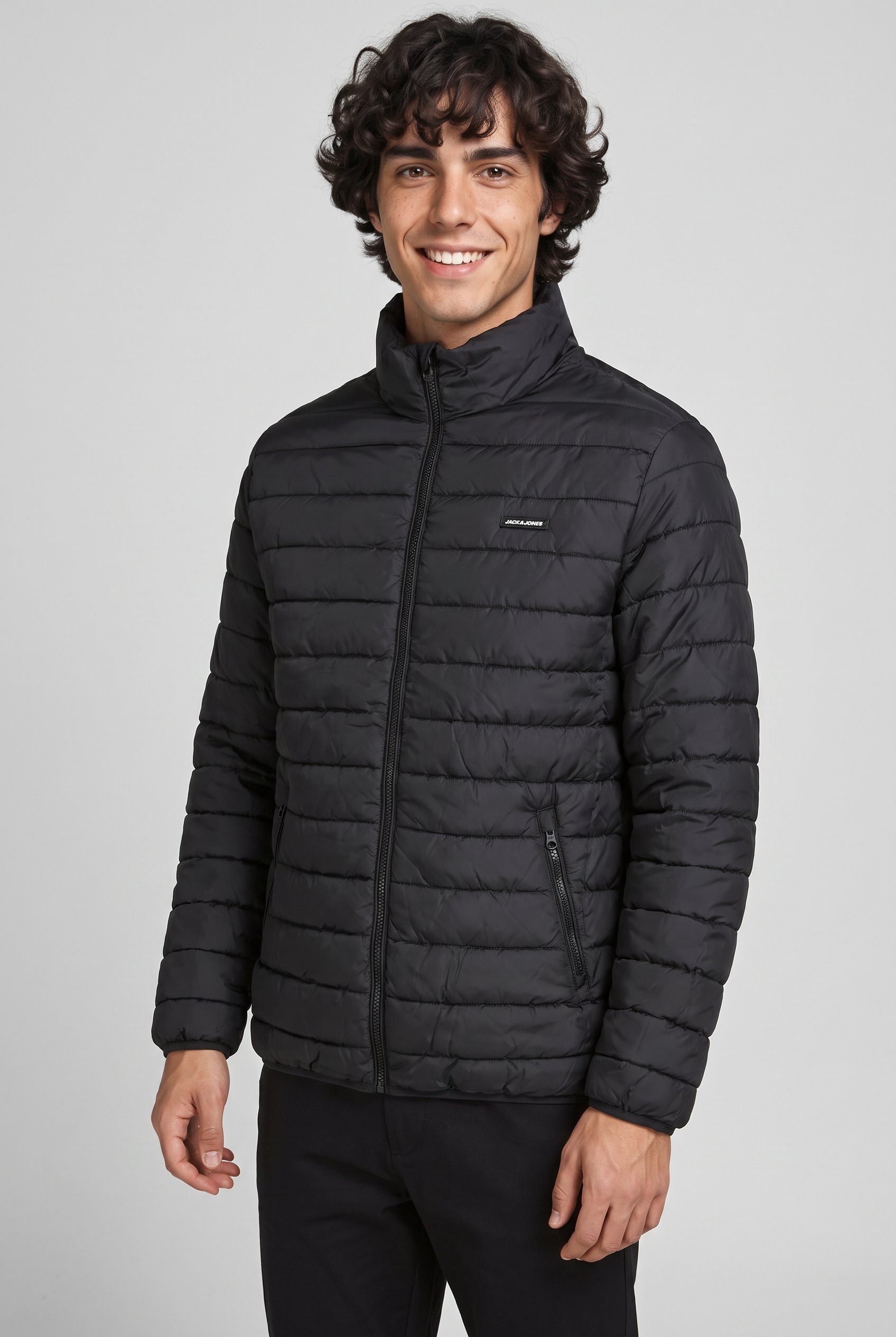Jack & Jones Steppjacke JJELVIS LIGHT PUFFER COLLAR Kunstfaser, regular fit