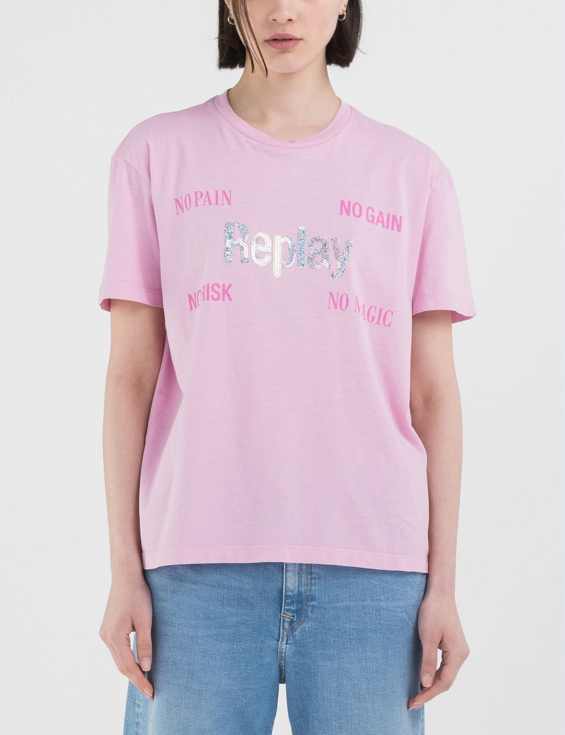 Replay T-Shirt Garment Dyed Cotton Jersey