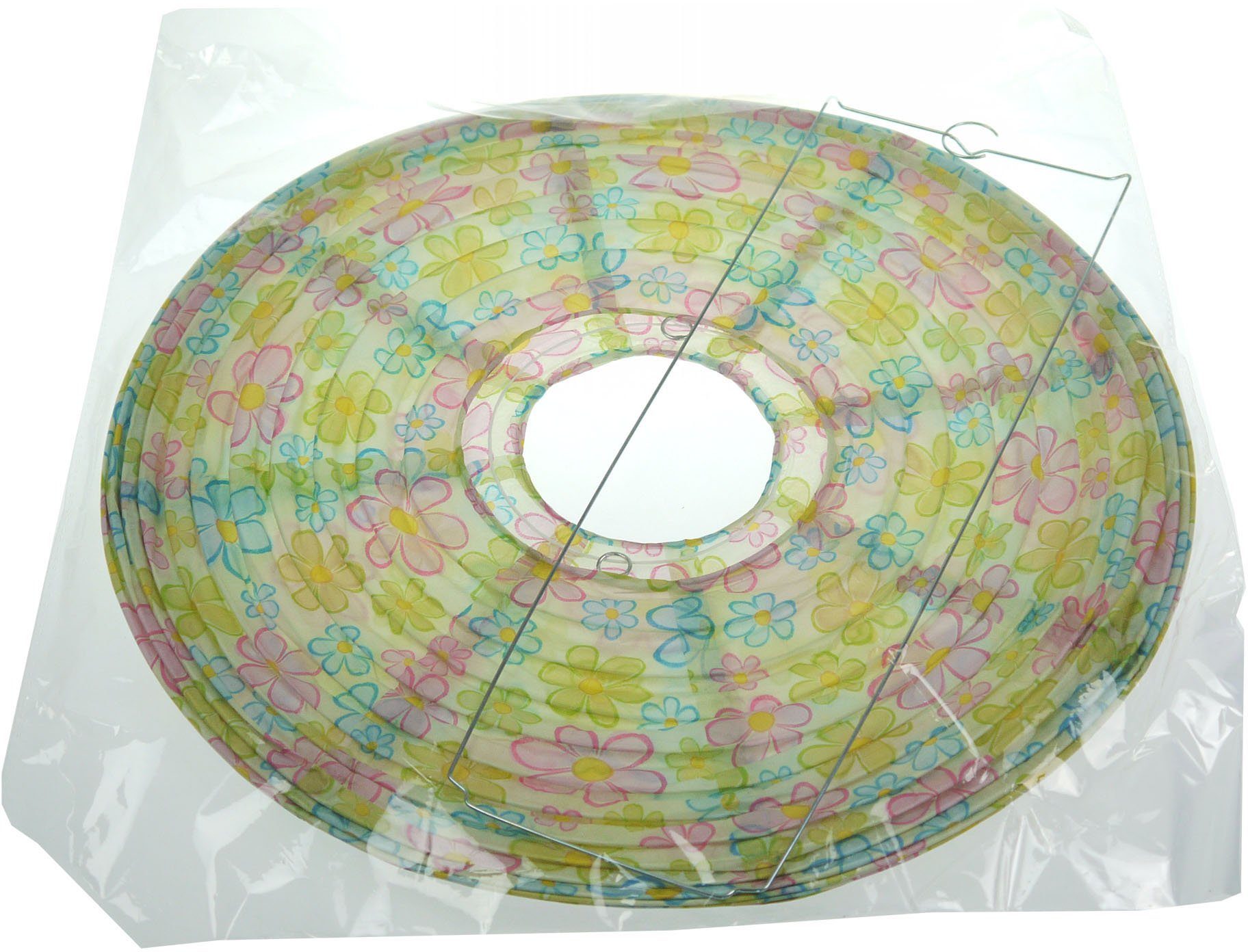 niermann Hängeleuchte Papier-Pendelleuchte Bunte Blumen, Kinderzimmer, Kinderlampe