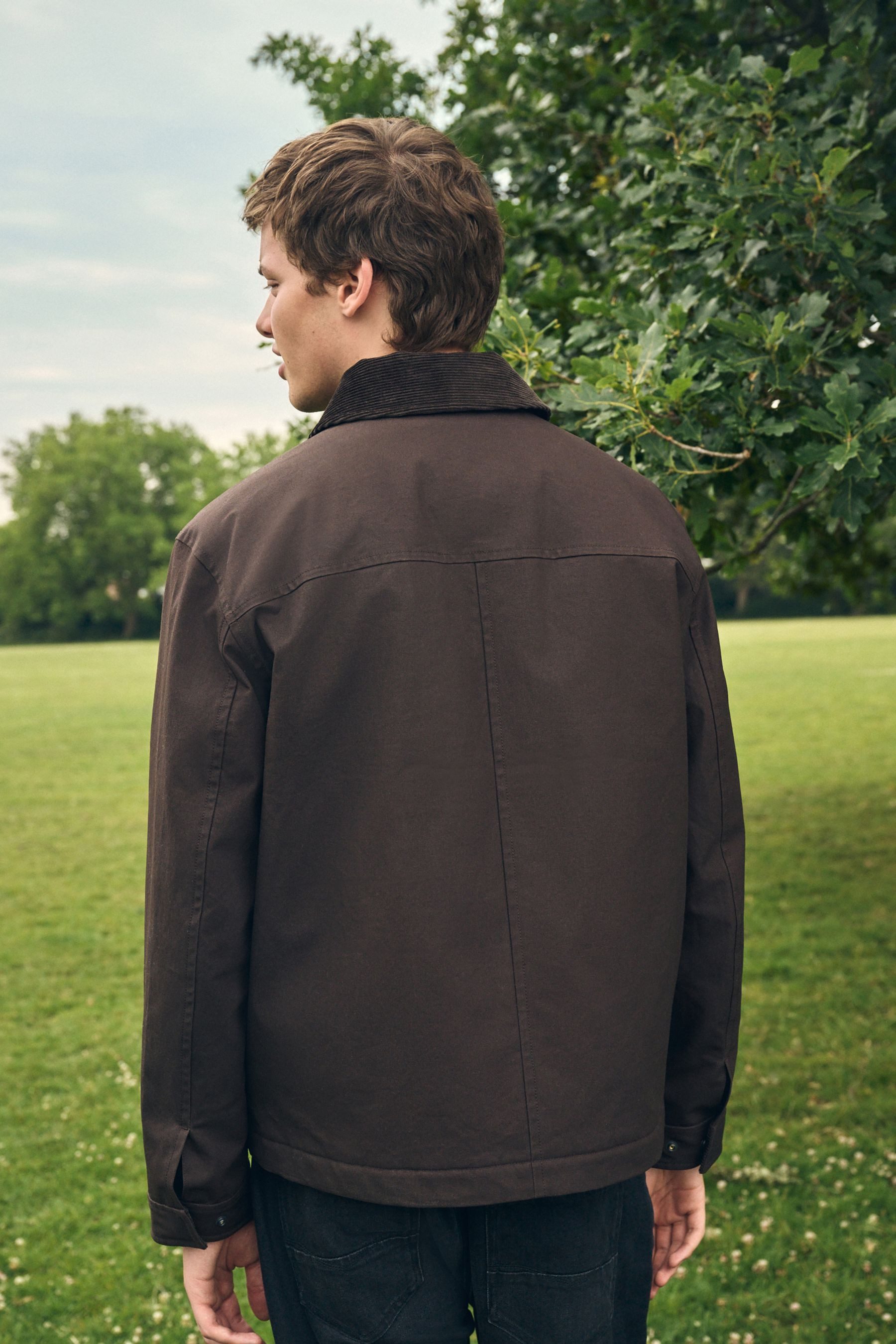 Next Cordjacke Wachsjacke mit Cordkragen (1-St) günstig online kaufen