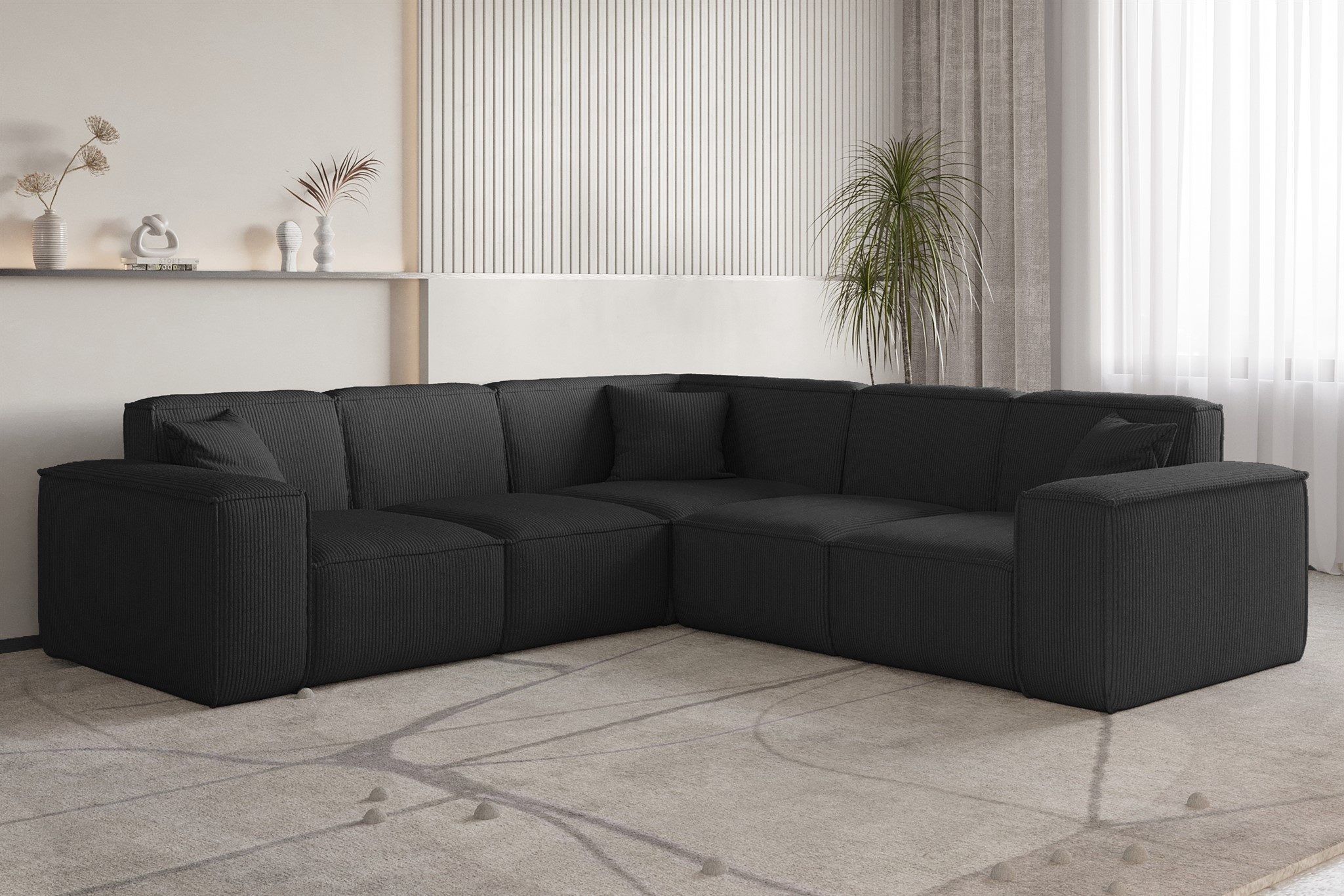 Fun Möbel Ecksofa Designersofa CELES PREMIUM in Stoff Scala, Seite Universa günstig online kaufen
