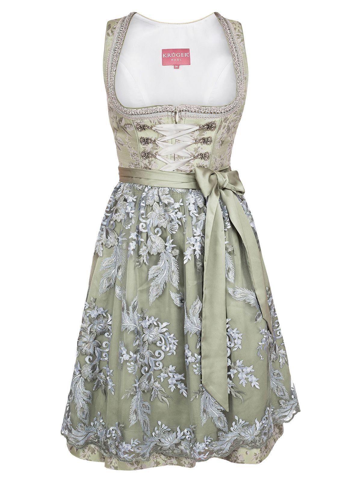 BUAM BREANNA 2tlg. hellgrün & MADL KRÜGER Trachtenkleid 60cm Dirndl Midi