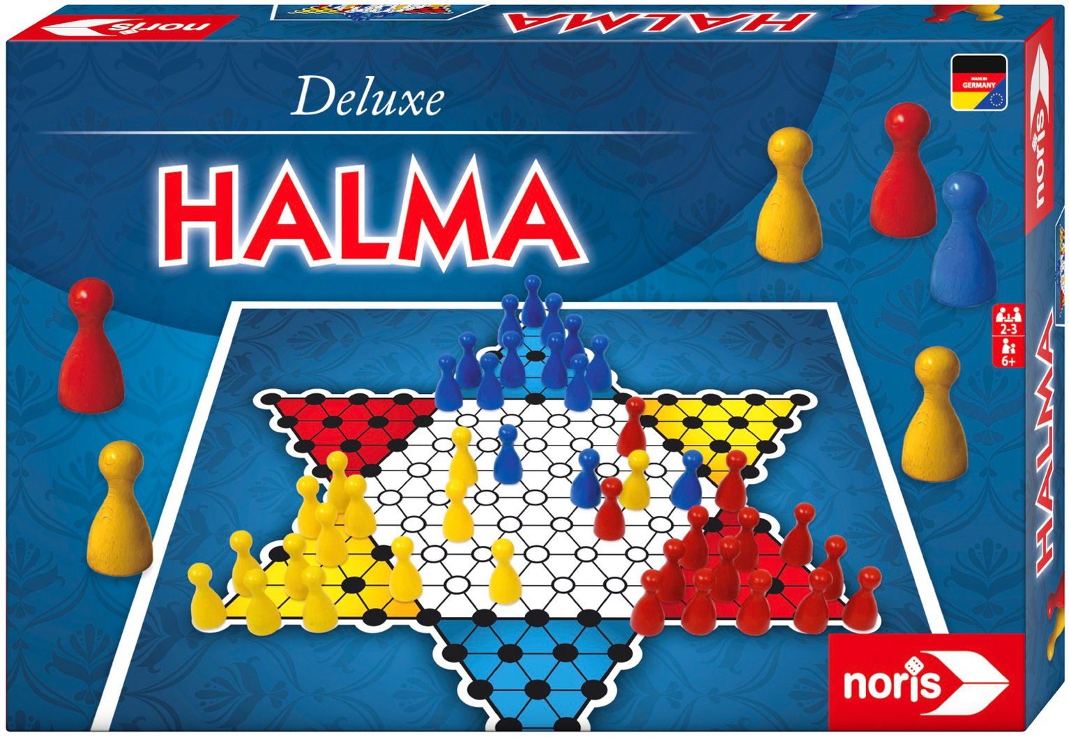 Noris Spiel, Familienspiel Strategiespiel Deluxe Set - Halma 606101266
