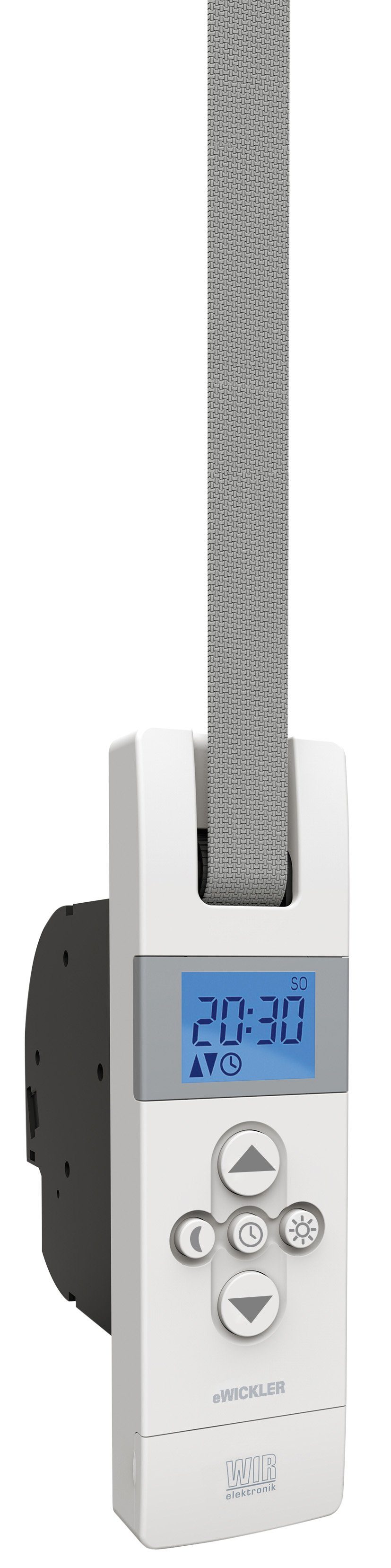 WIR elektronik Rollladengurt-Antrieb eWickler Comfort eW820 für 17-23 mm Gurtbreite, Unterputz, 50 kg Zugkraft inkl. Netzstecker