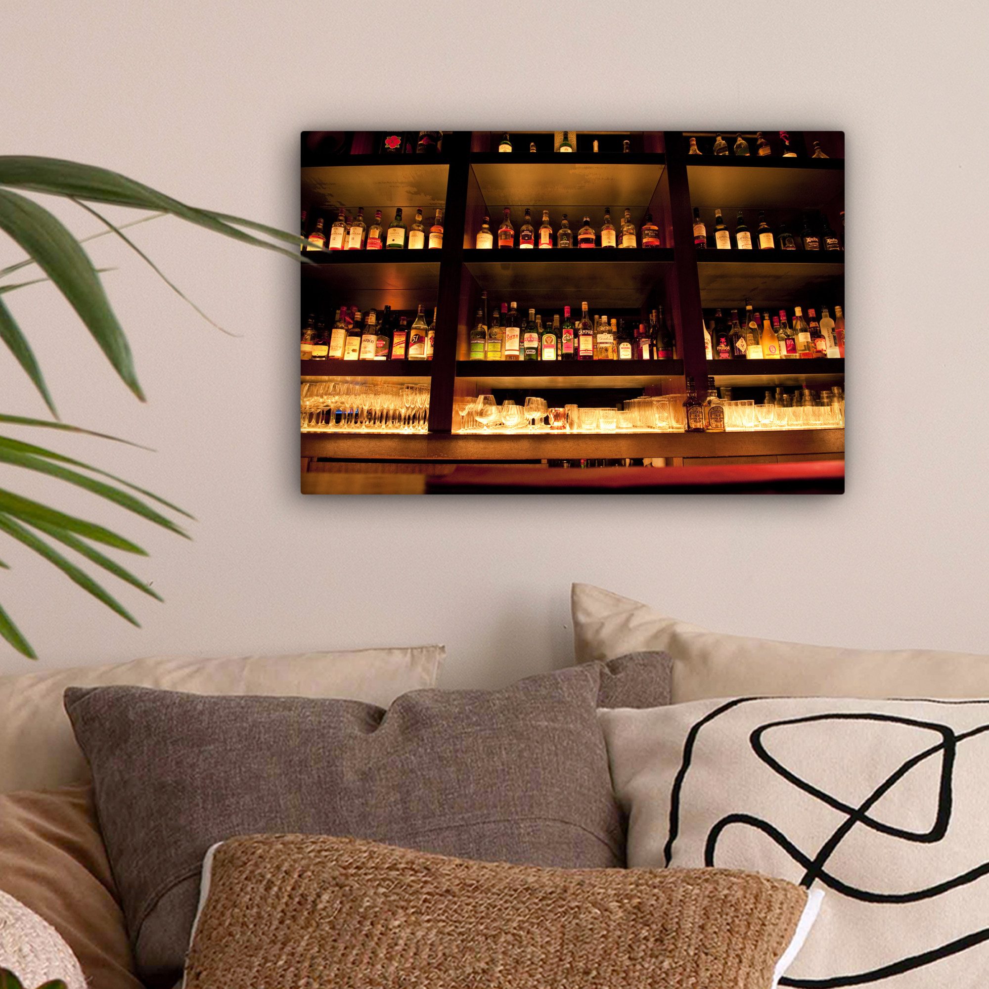 OneMillionCanvasses® Leinwandbild Trinkflaschen auf und über günstig online kaufen