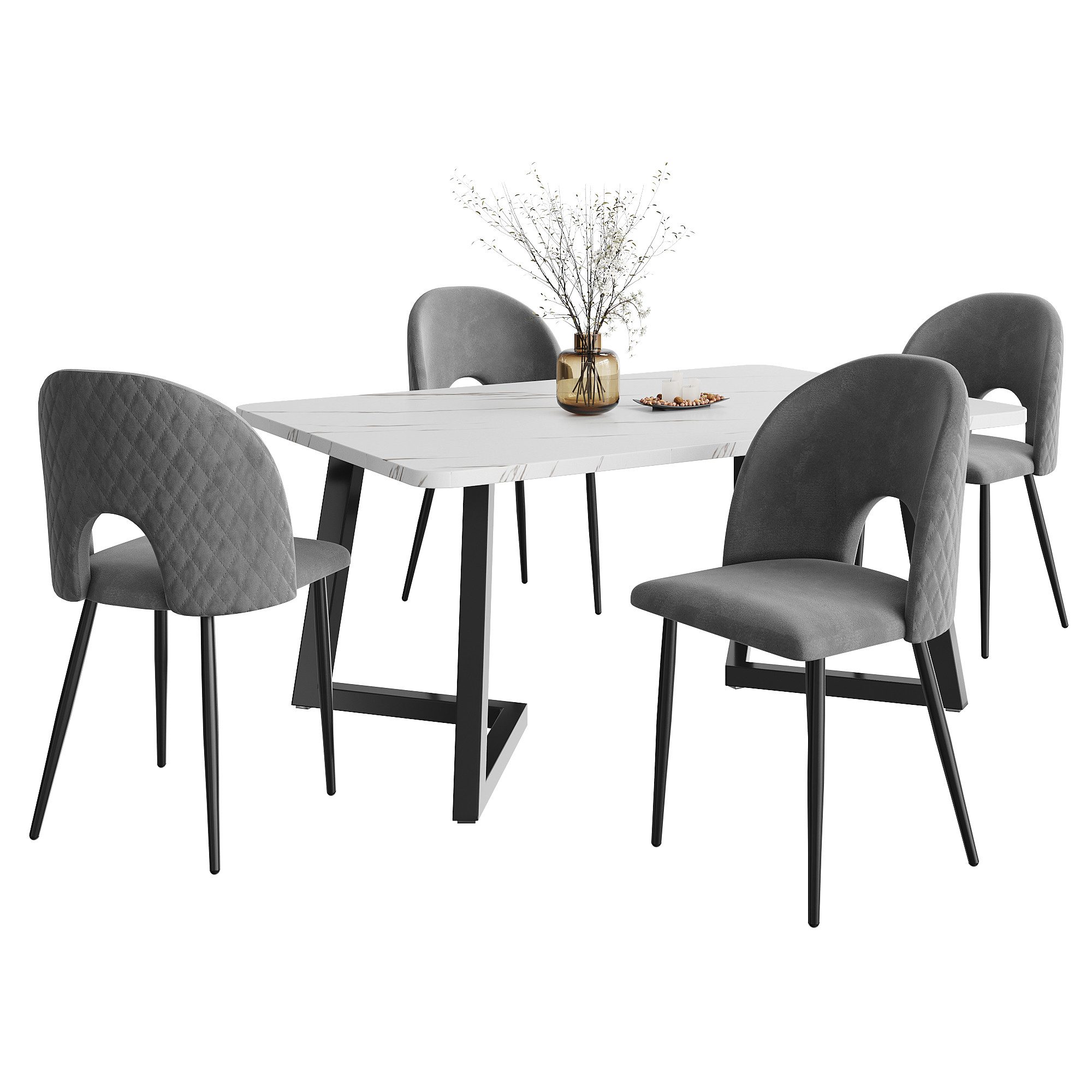 HAUSS SPOLE Essgruppe Essgruppe mit Esstisch und Stühle Küchen Esstisch Set günstig online kaufen