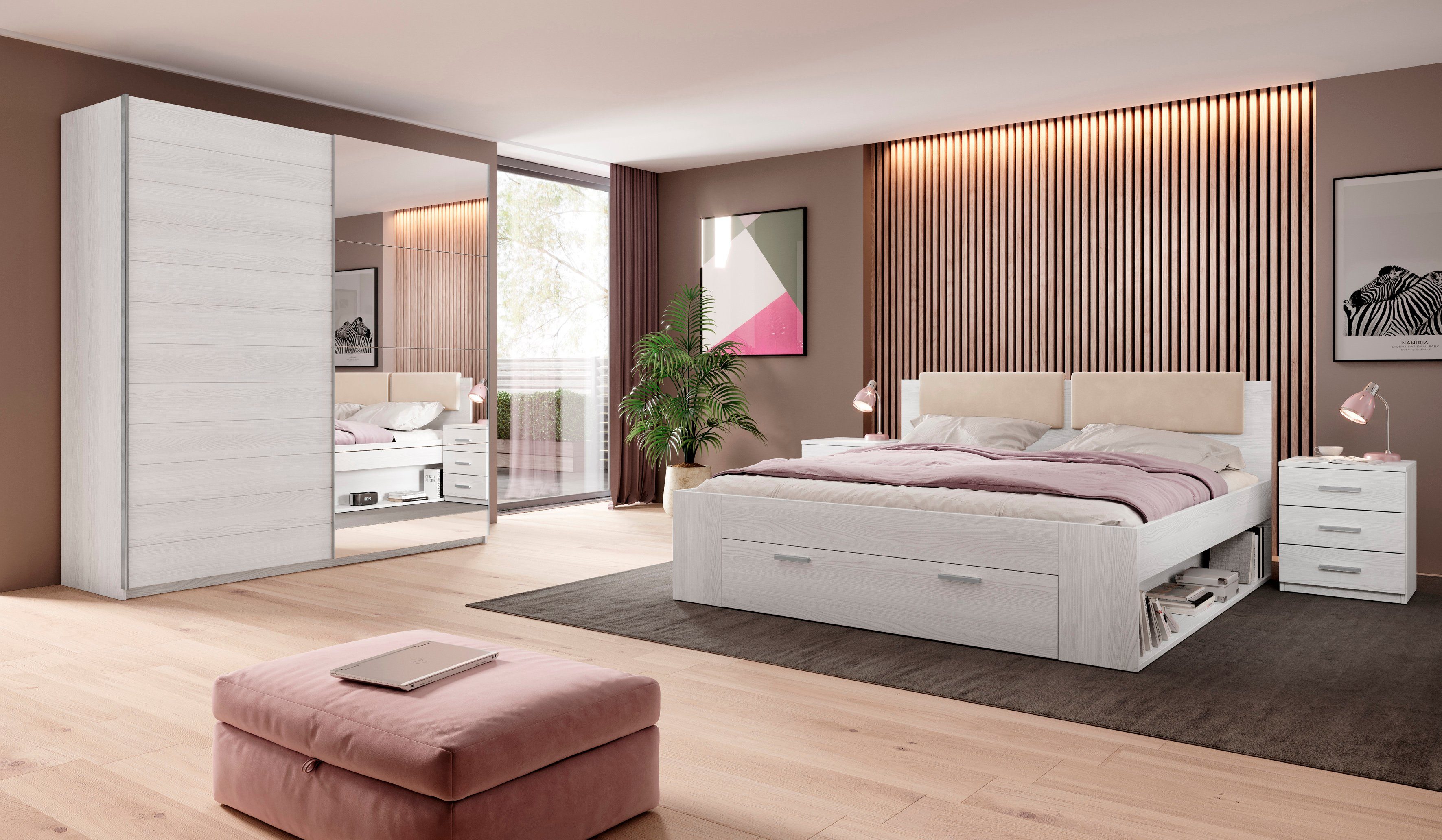 INOSIGN Schlafzimmer-Set Galaxy, (4-tlg), Bett mit günstig online kaufen