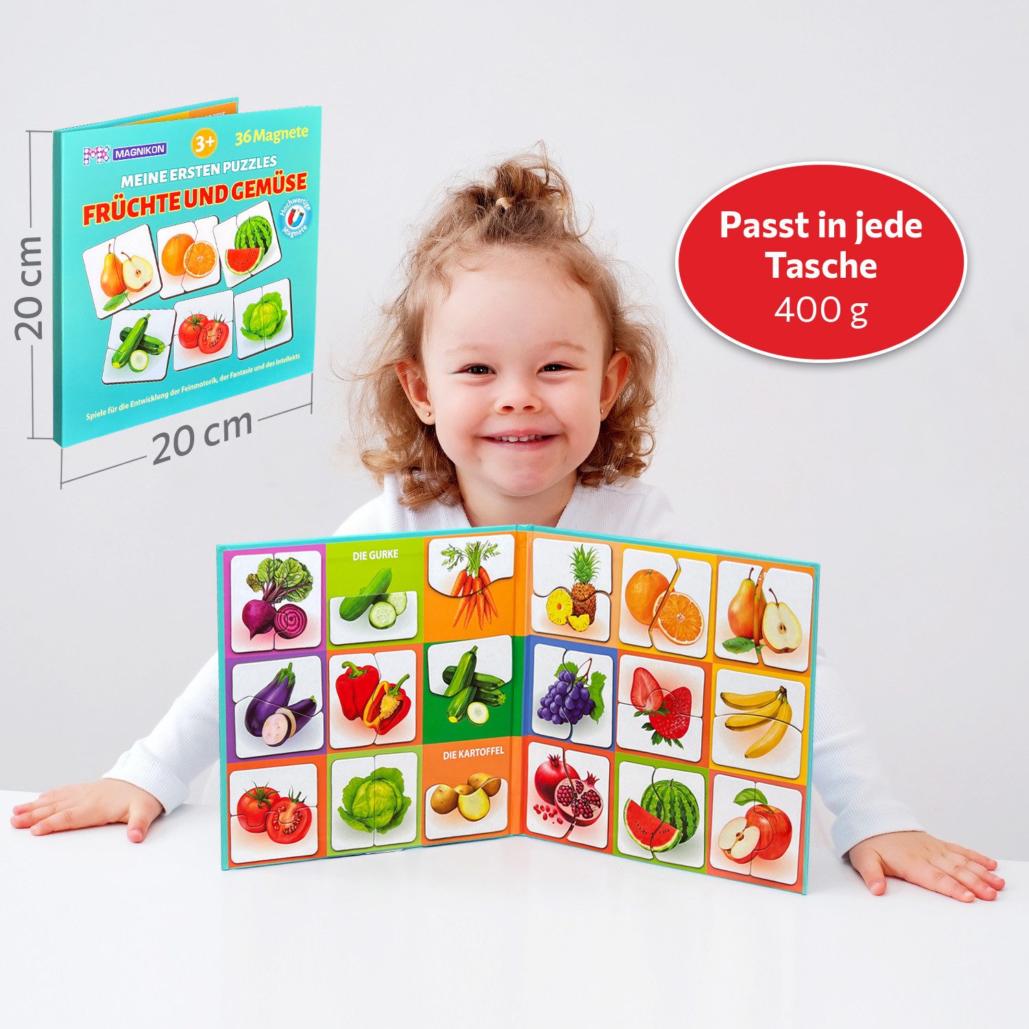 MAGNIKON Lernspielzeug Meine ersten magnetischen Puzzles (Puzzles mit großen Teilen, 36-St., für unterwegs), magnetisch – Bild 5 von 5