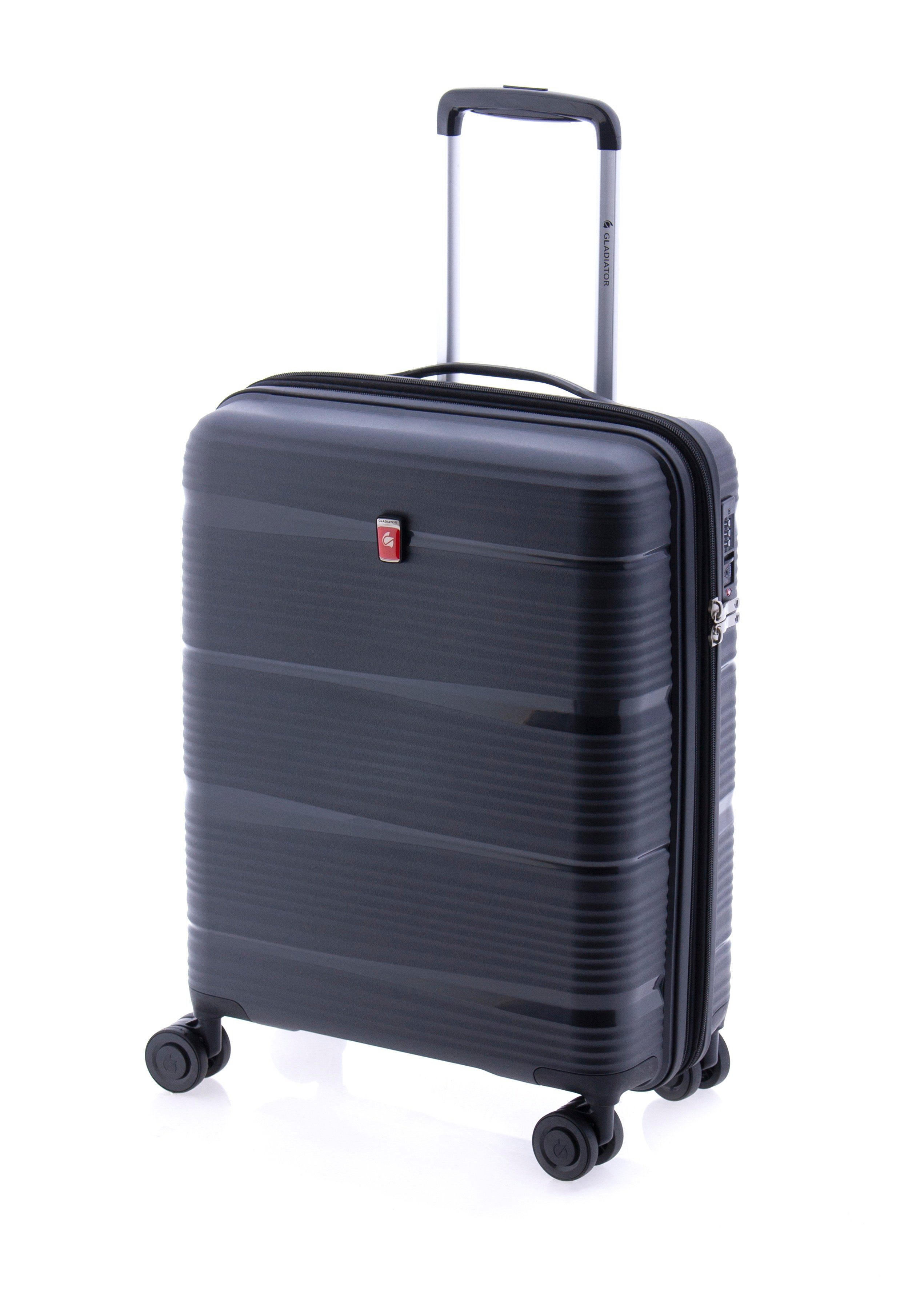 Handgepäck-Trolley Koffer S - 55 cm, 4 Rollen, TSA-Schloss, Dehnfalte, 4 Farben