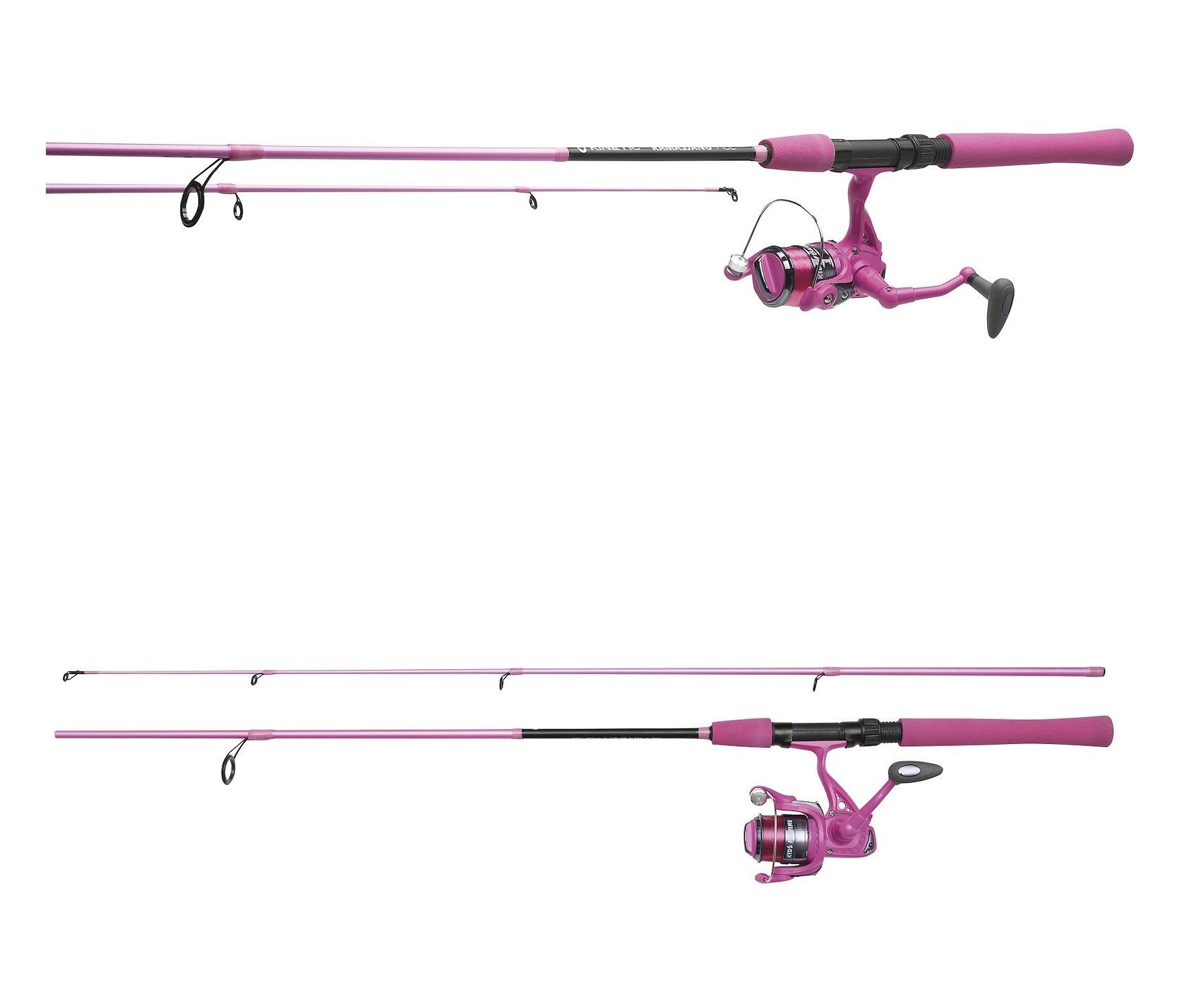 Kinetic Spinnrute RAMASJANG CC PINK combo kombi SET Rute + Rolle + Schnur - 165cm, 210cm, (3-tlg), Eingebaute LED-Lampe