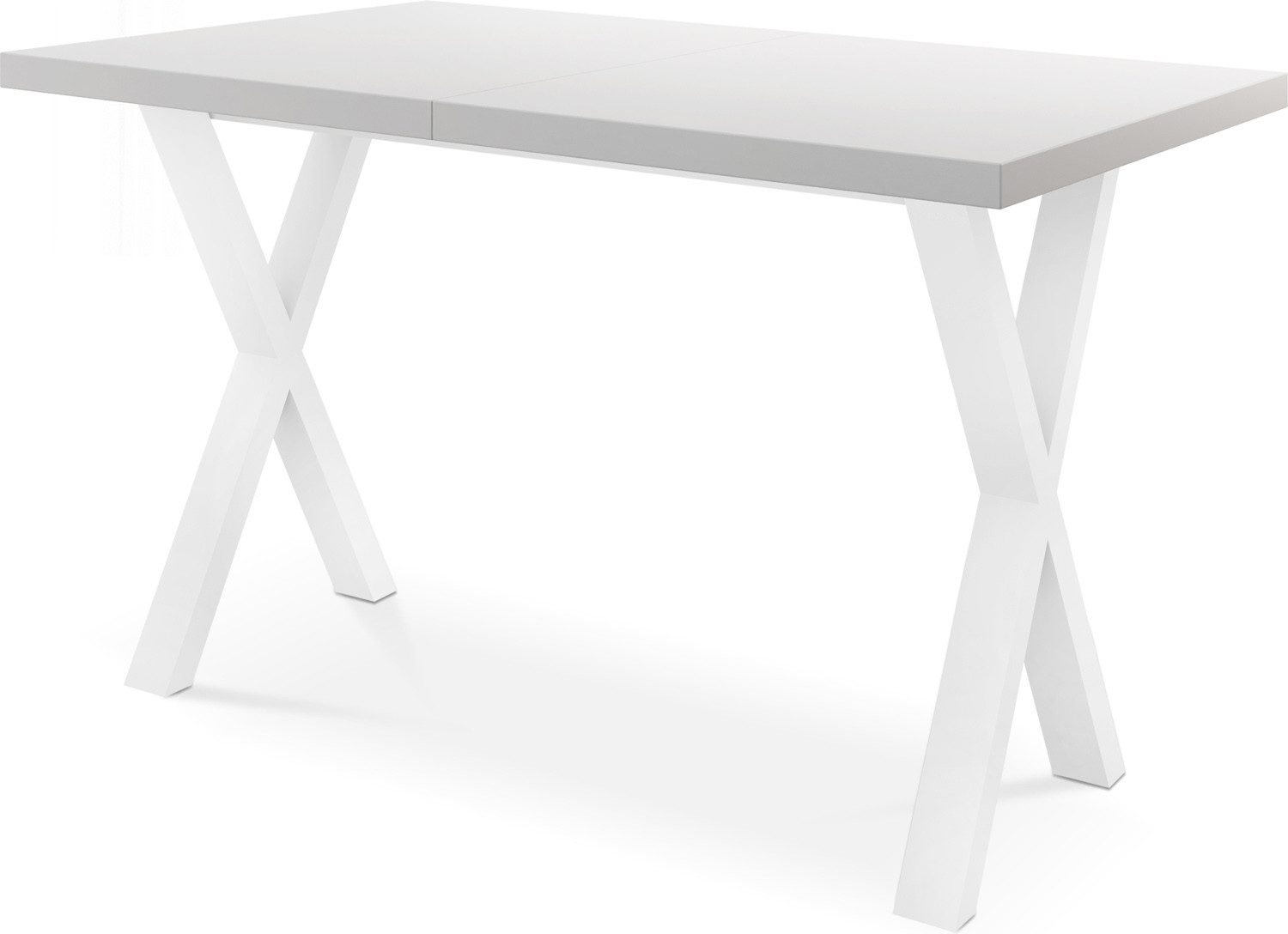 WFL GROUP Esstisch Luiza ausziehbar rechteckig loft mit weißen Metallbeinen (MADE IN EU, erhältlich in 3 Größen – 120/140/160 cm ausziehbar auf 220/240/260 cm), platzsparender Tisch in Holzoptik für Küche, Esszimmer oder Wohnzimmer. Reduzierter Preis € 599,90. Unverbindliche Preisempfehlung € 695,90