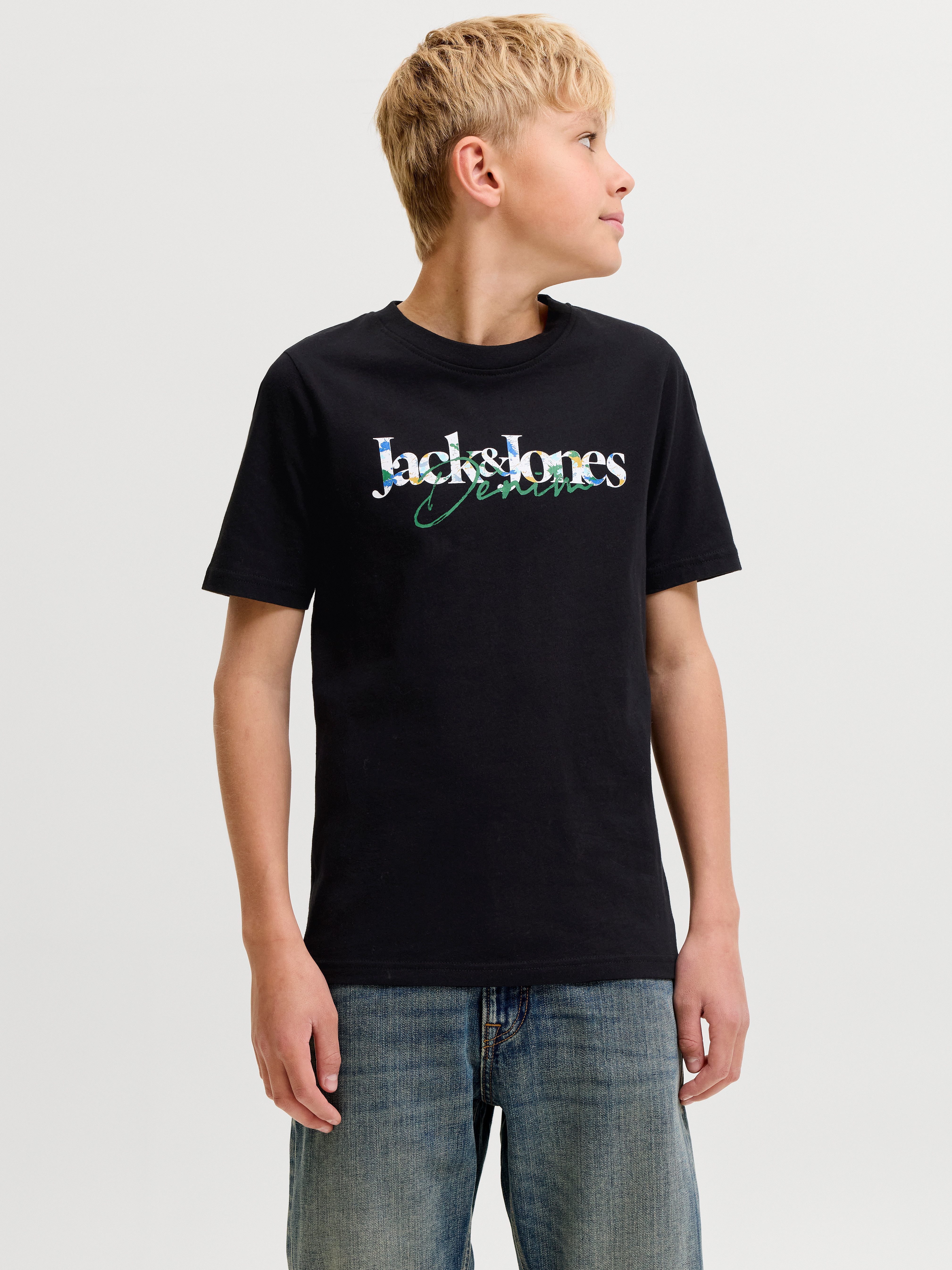 Jack & Jones Junior Rundhalsshirt JJTOM TEE SS CREW NECK SN JNR Baumwolle, regular fit