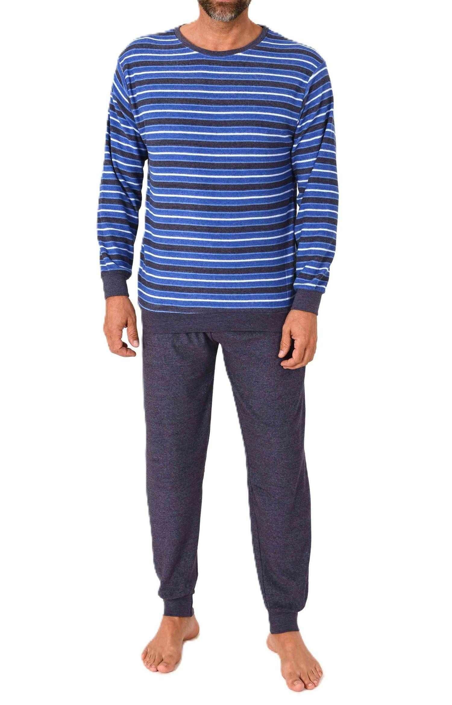 Normann Pyjama Normann Herren Frottee Schlafanzug mit Bündchen - auch in Üb günstig online kaufen